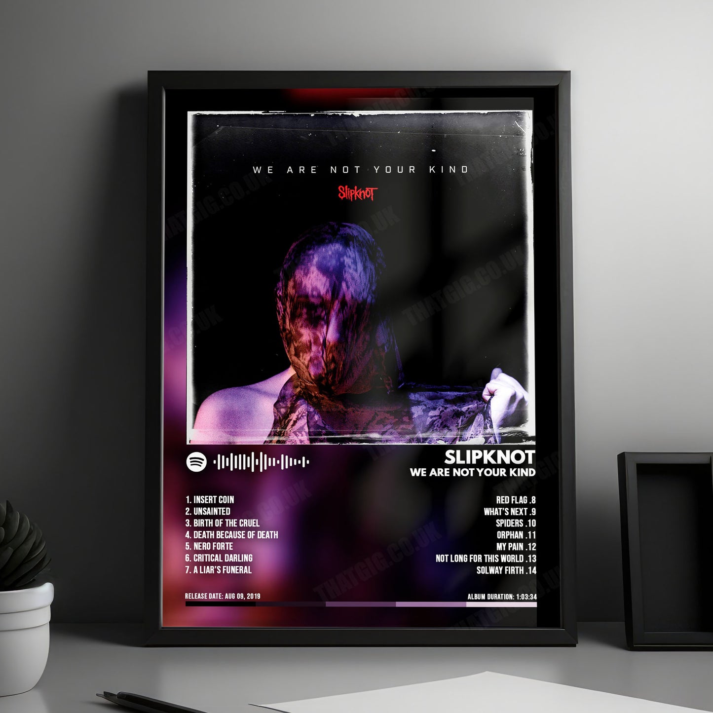 Slipknot "We Are Not Your Kind " Album Cover Poster - with Complete Tracklist
