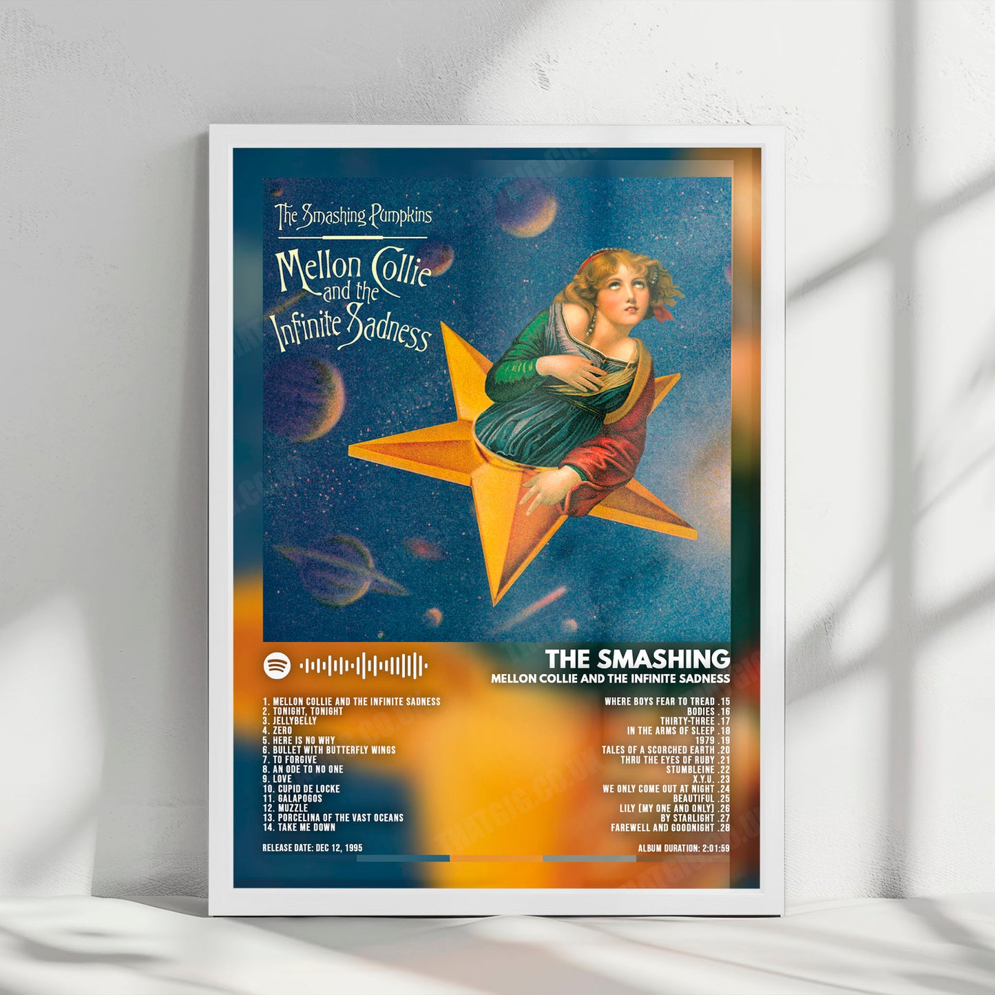 The Smashing Pumpkins "Mellon Collie and the Infinite Sadness" Album Cover Poster - with Complete Tracklist