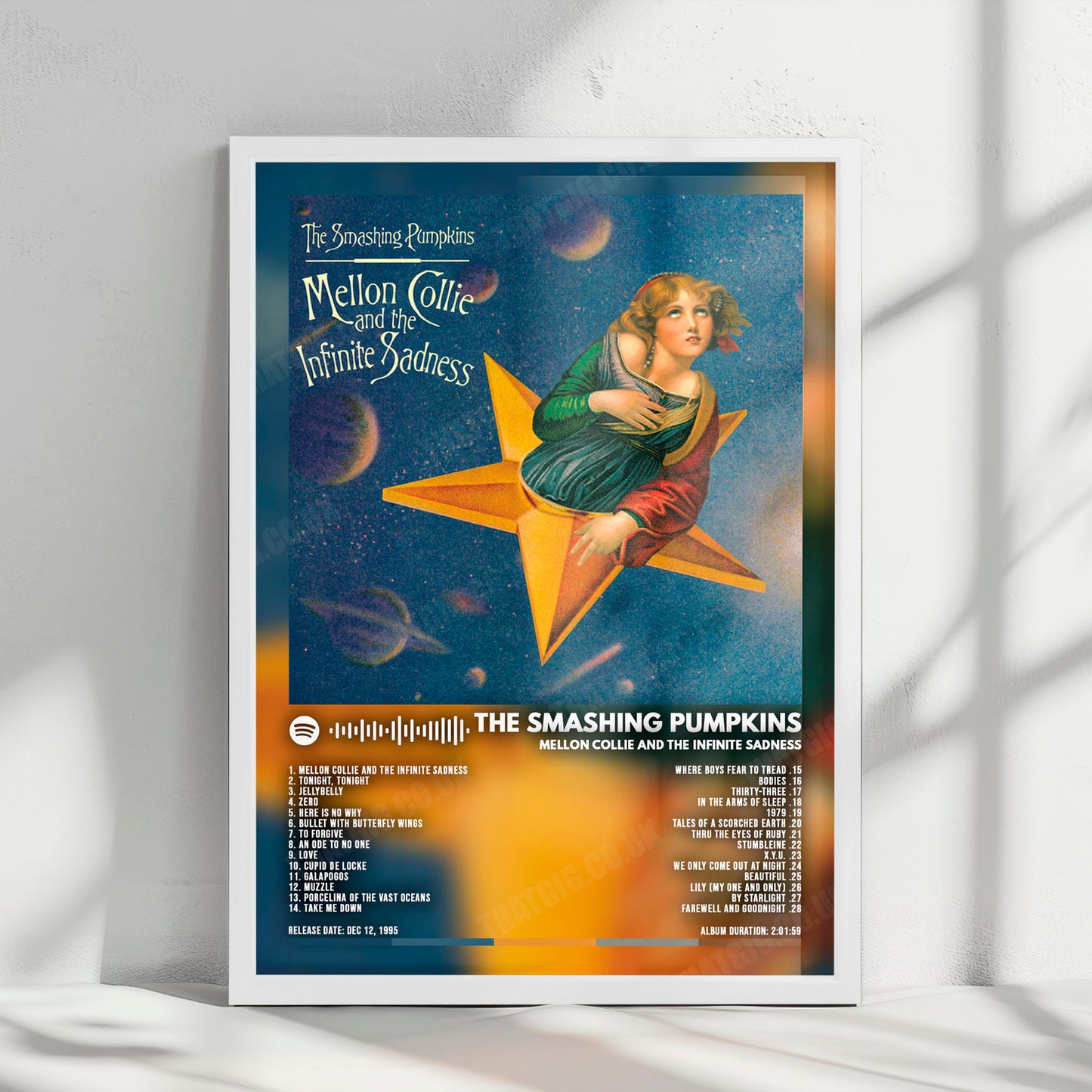 The Smashing Pumpkins "Mellon Collie and the Infinite Sadness" Album Cover Poster - with Complete Tracklist