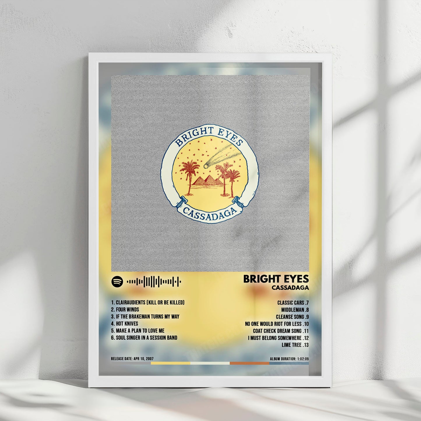 Bright Eyes "Cassadaga" Album Cover Poster - with Complete Tracklist