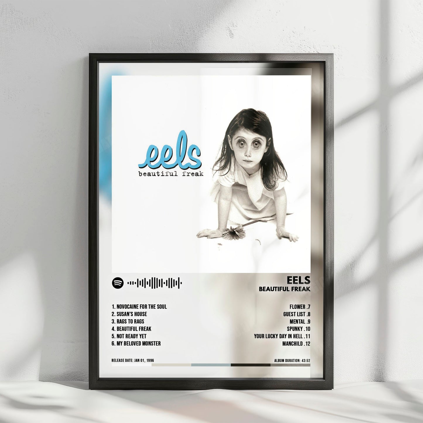 Eels "Beautiful Freak" Album Cover Poster - with Complete Tracklist