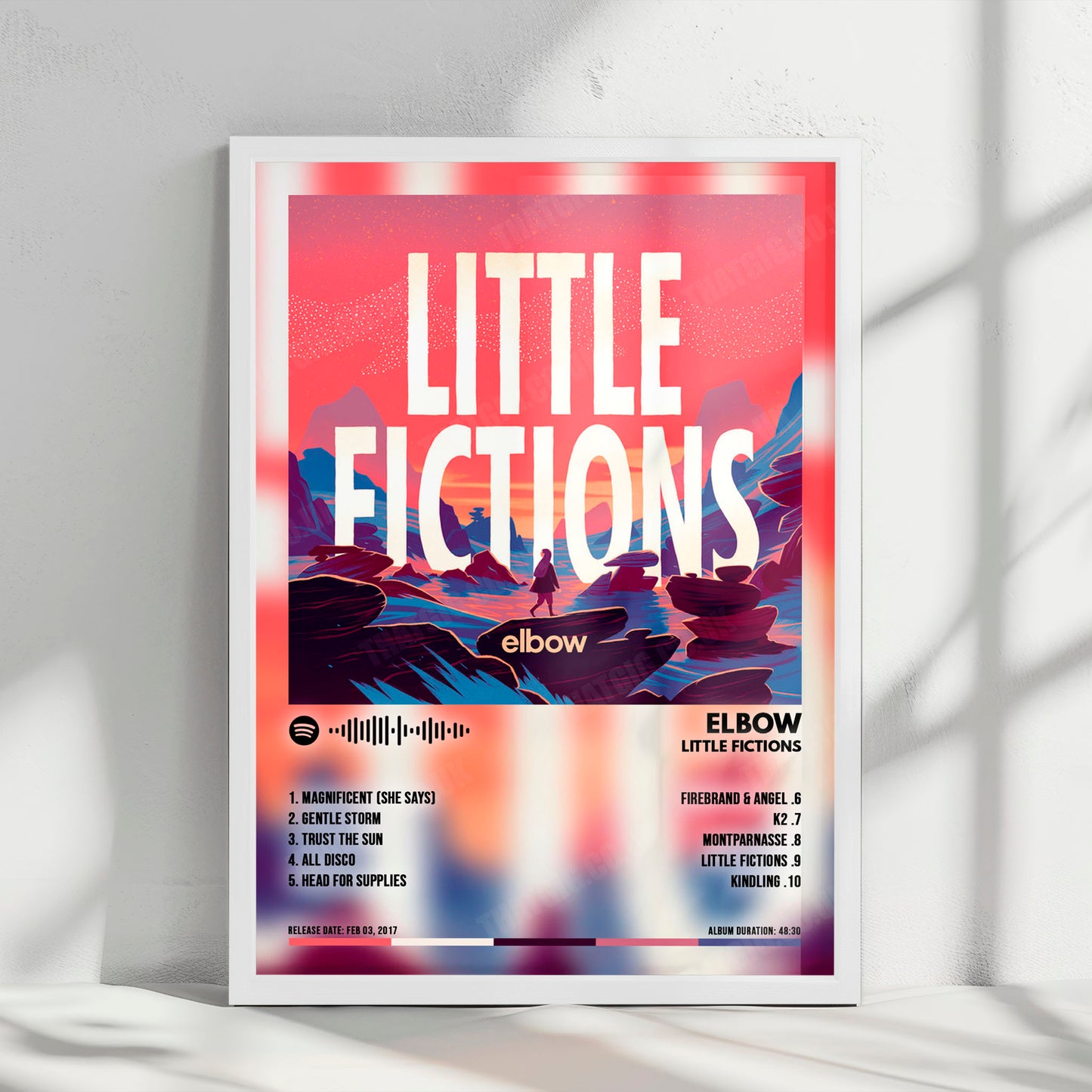 Elbow "Little Fictions" Album Cover Poster - with Complete Tracklist