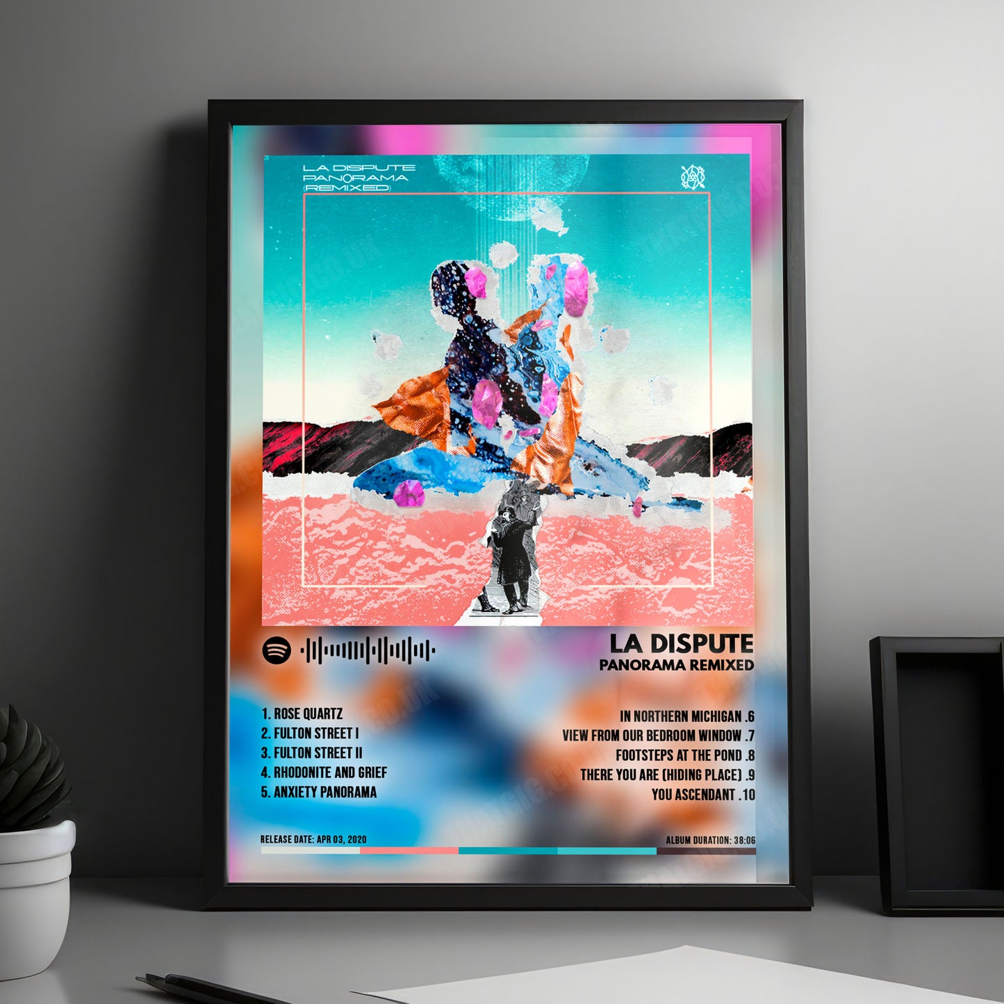 La Dispute "Panorama Remixed" Album Cover Poster - with Complete Tracklist