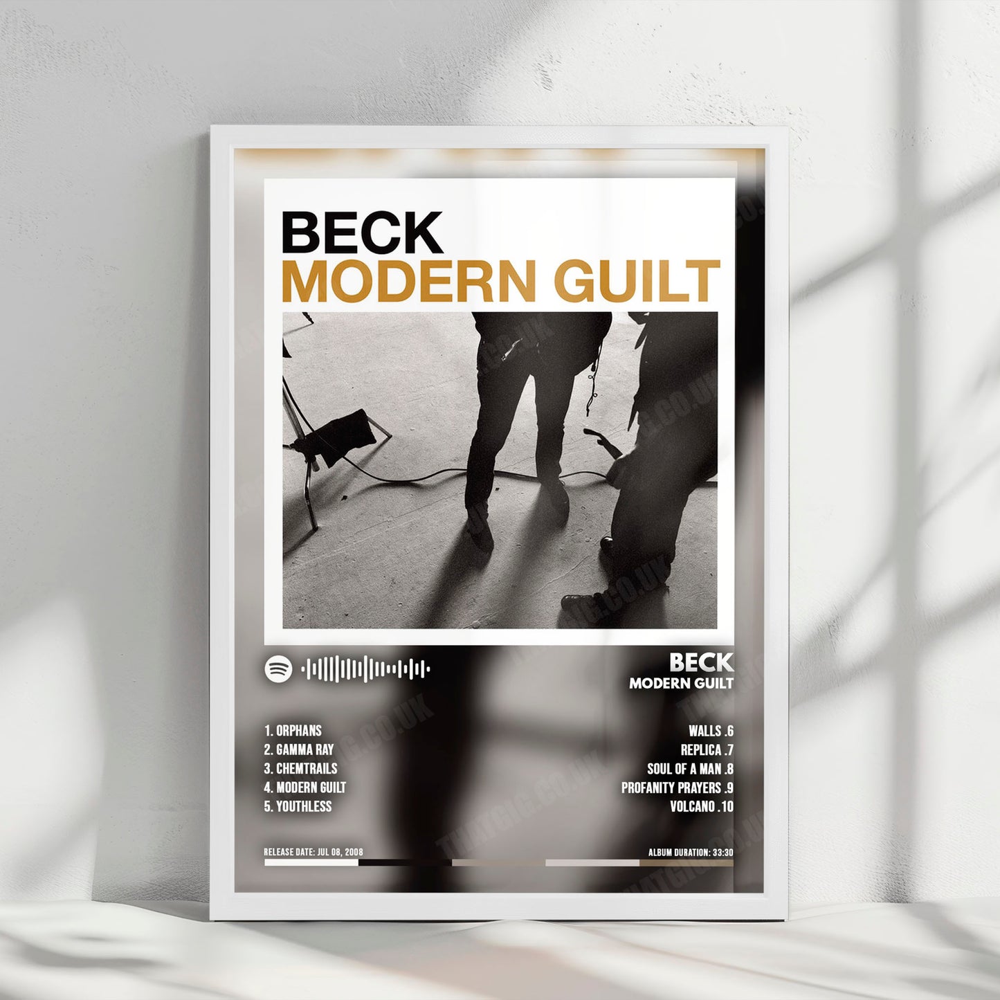 Beck "Modern Guilt" Album Cover Poster - with Complete Tracklist