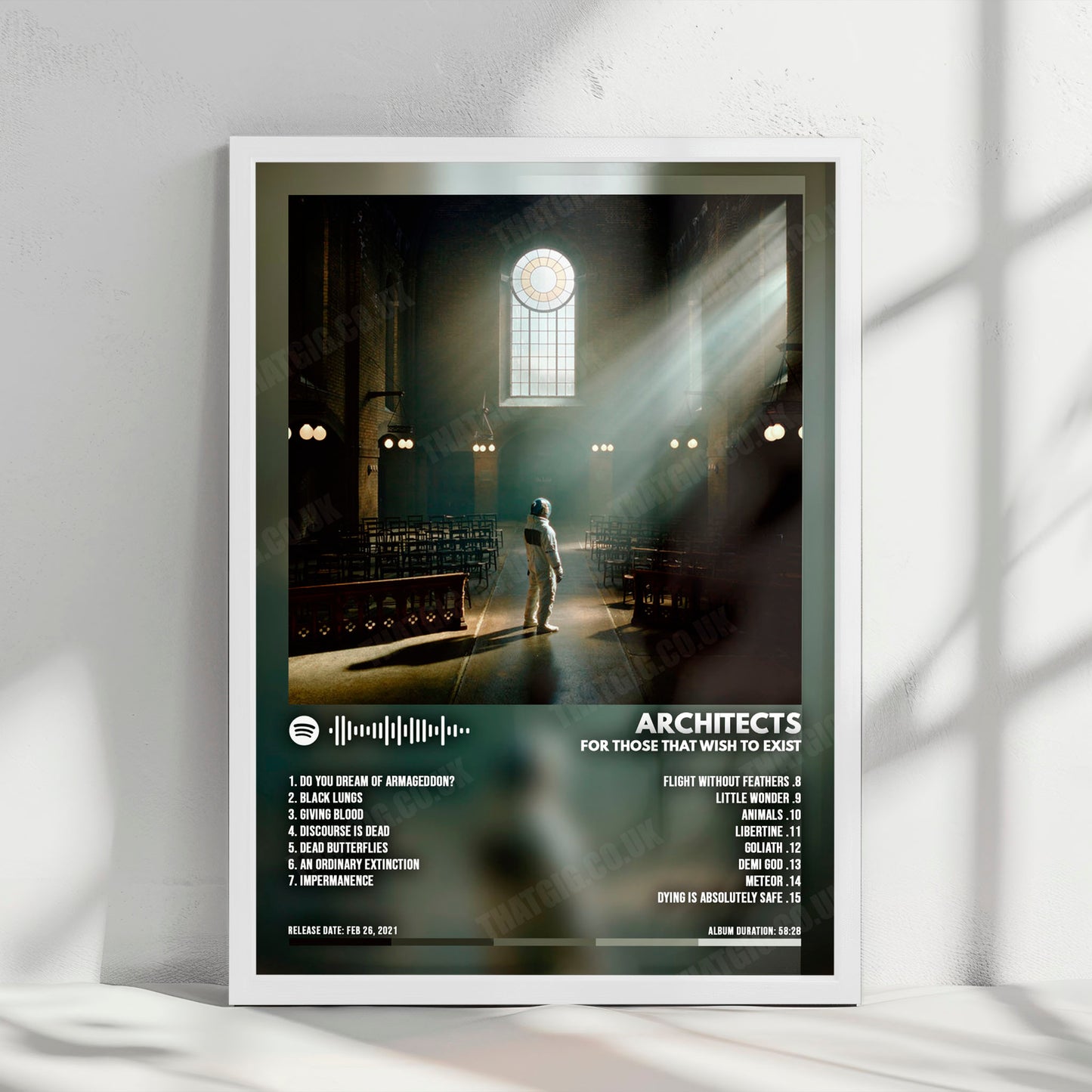 Architects "For Those That Wish To Exist" Album Cover Poster - with Complete Tracklist