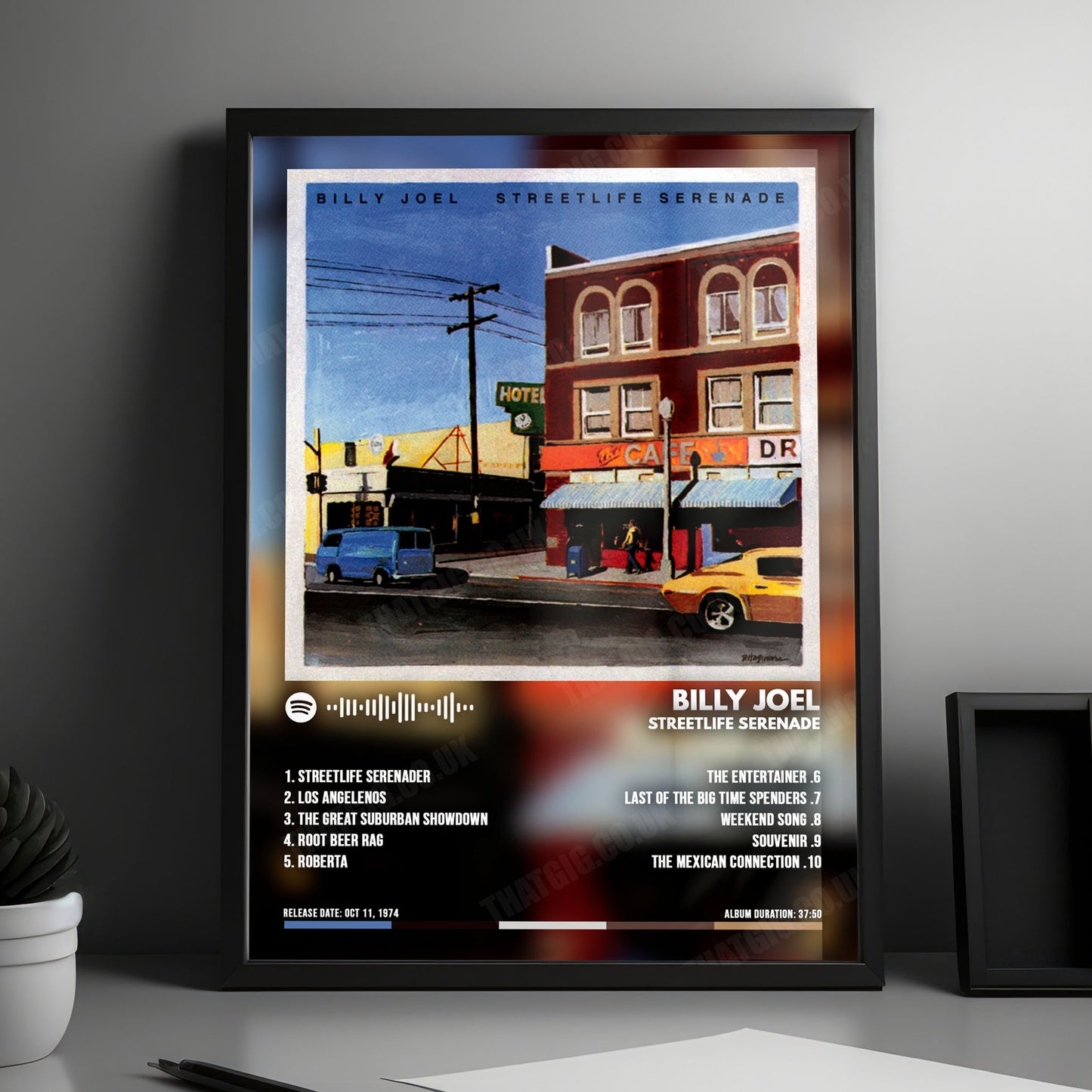 Billy Joel "Streetlife Serenade" Album Cover Poster - with Complete Tracklist