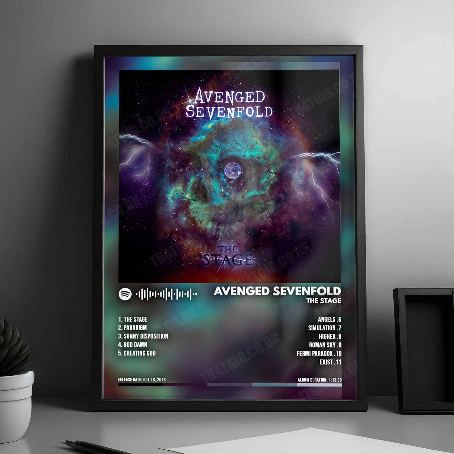 Avenged Sevenfold "The Stage" Album Cover Poster - with Complete Tracklist