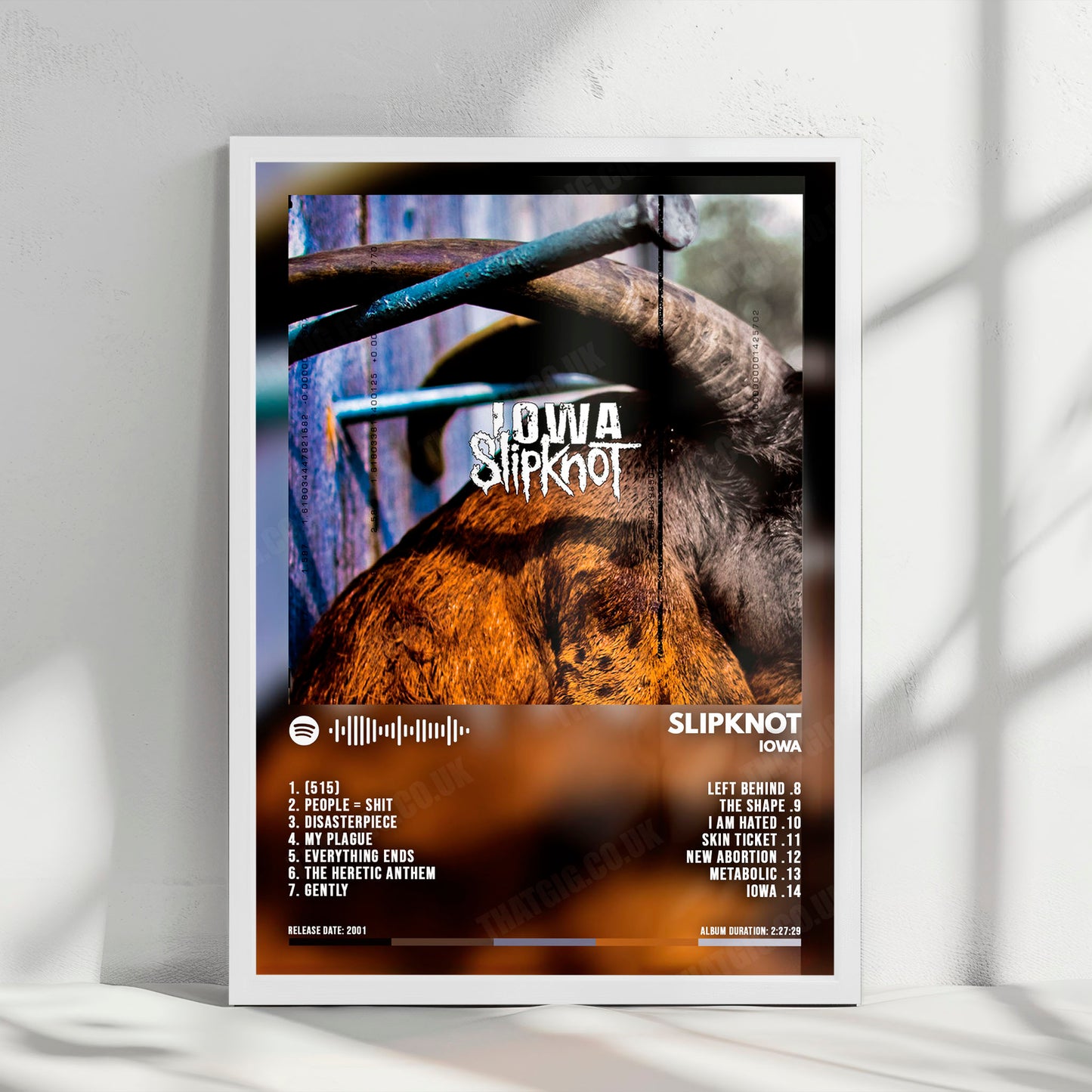 Slipknot "Iowa " Album Cover Poster - with Complete Tracklist