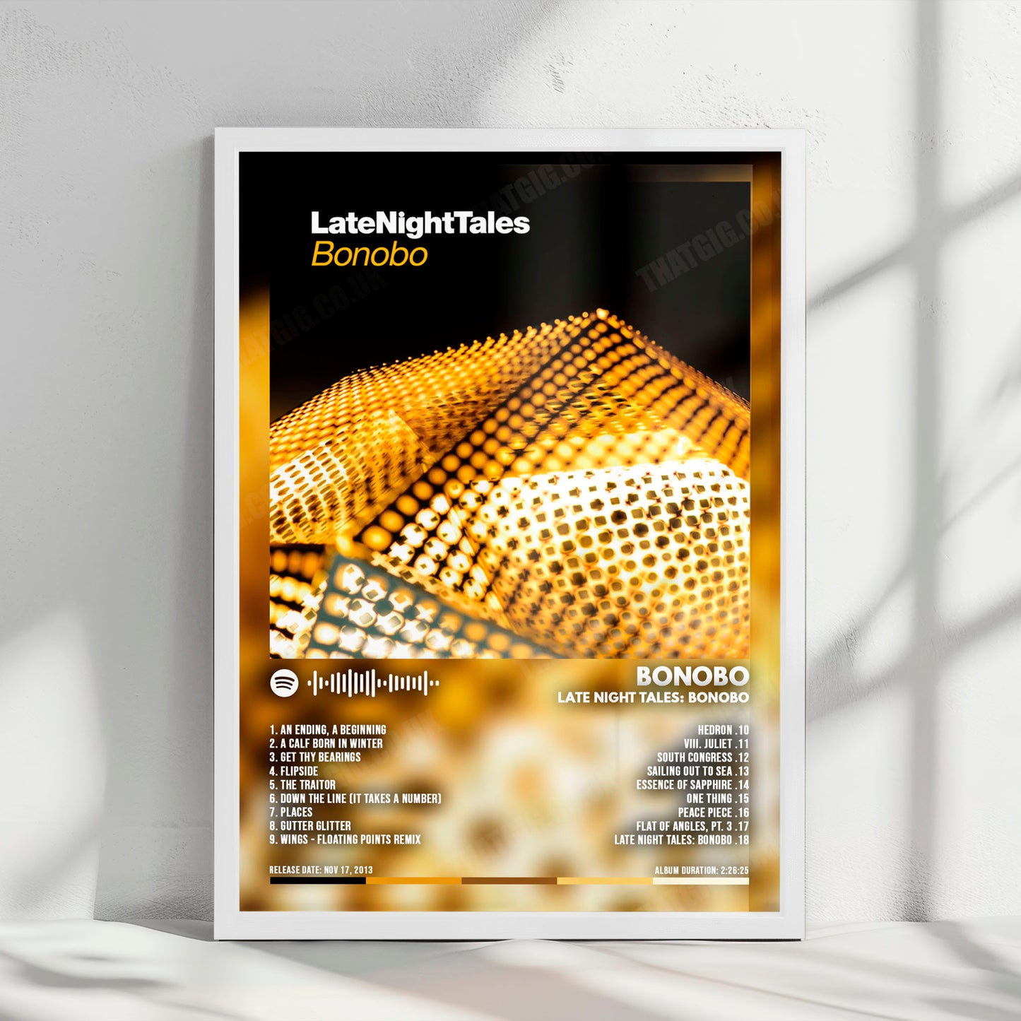 Bonobo "Late Night Tales Bonobo" Album Cover Poster - with Complete Tracklist