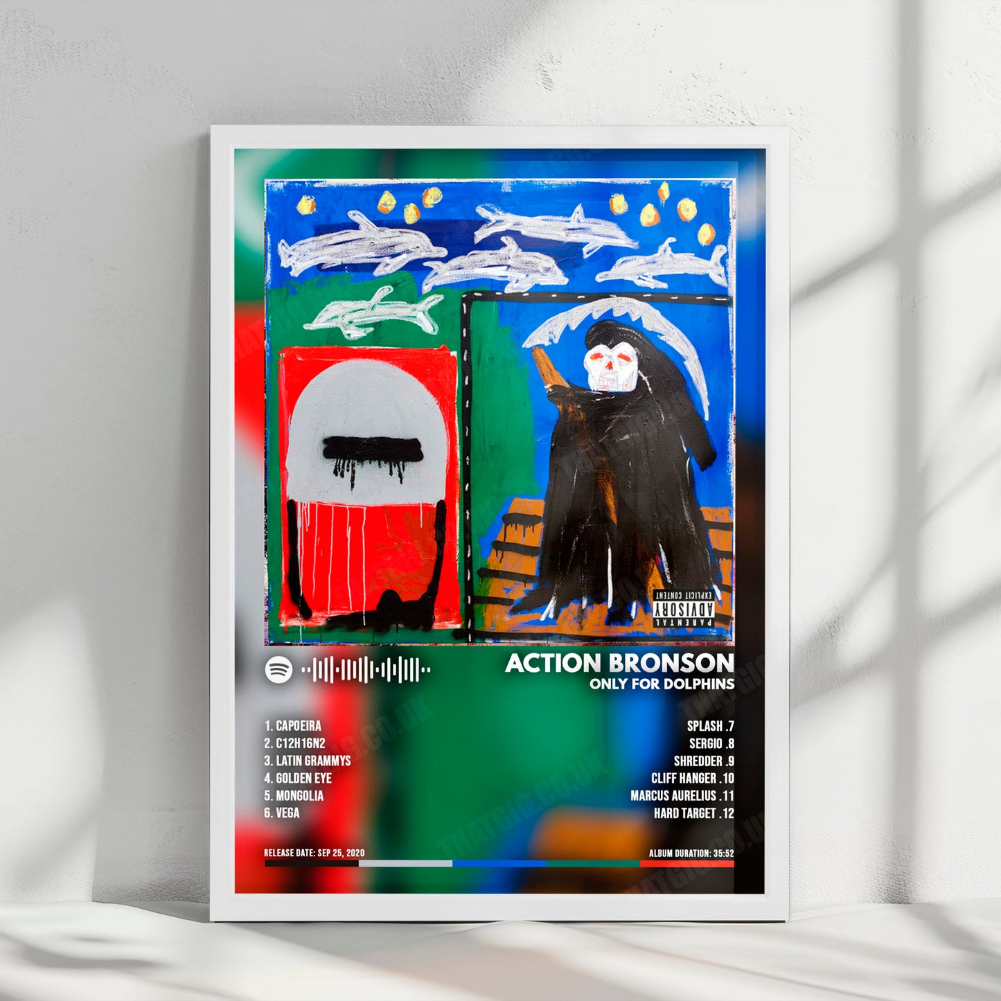 Action Bronson "Only For Dolphins" Album Cover Poster - with Complete Tracklist