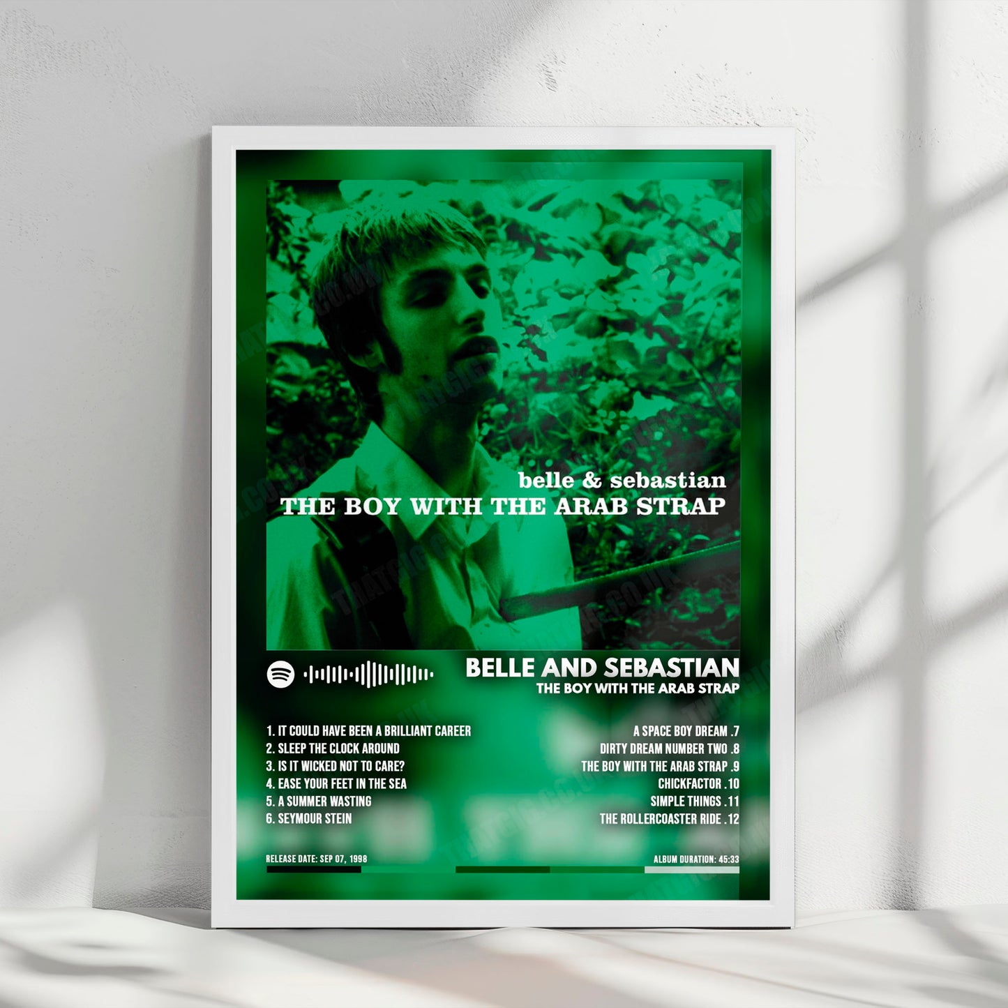 Belle and Sebastian "The Boy With the Arab Strap" Album Cover Poster - with Complete Tracklist