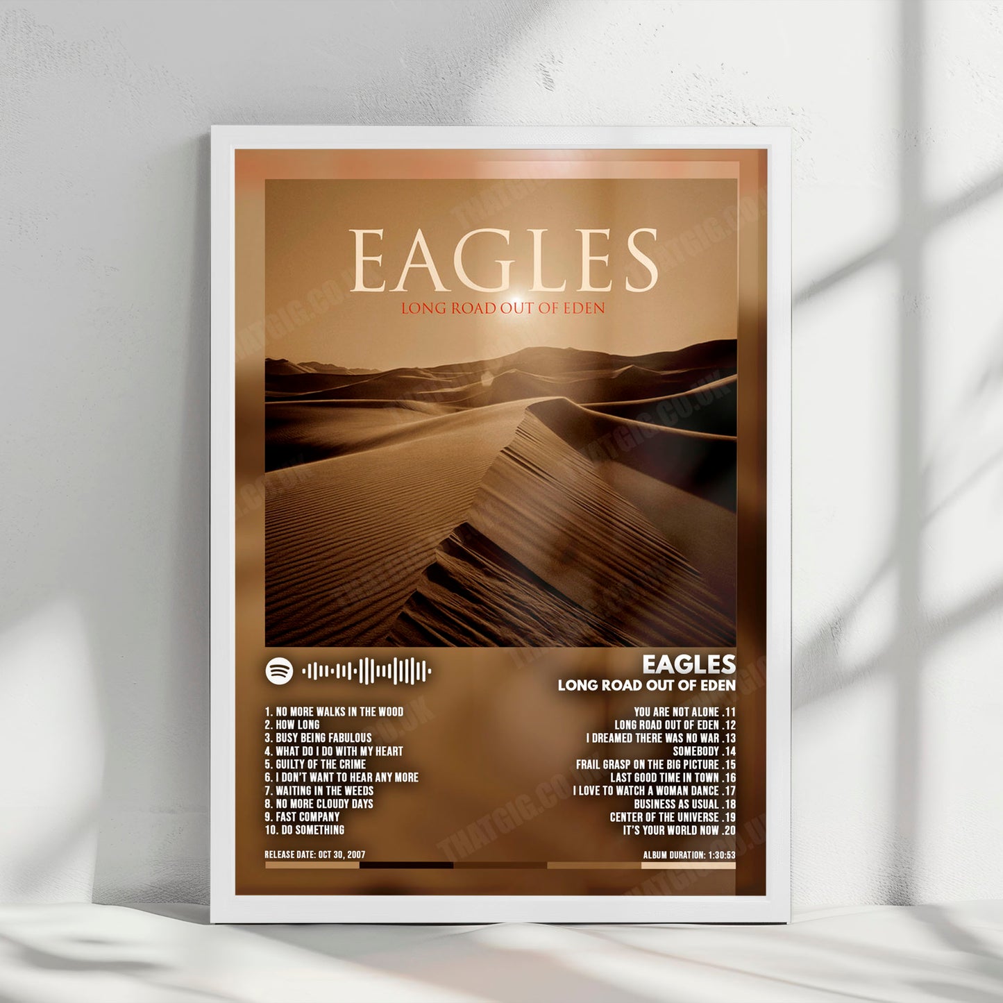 Eagles "Long Road out of Eden" Album Cover Poster - with Complete Tracklist