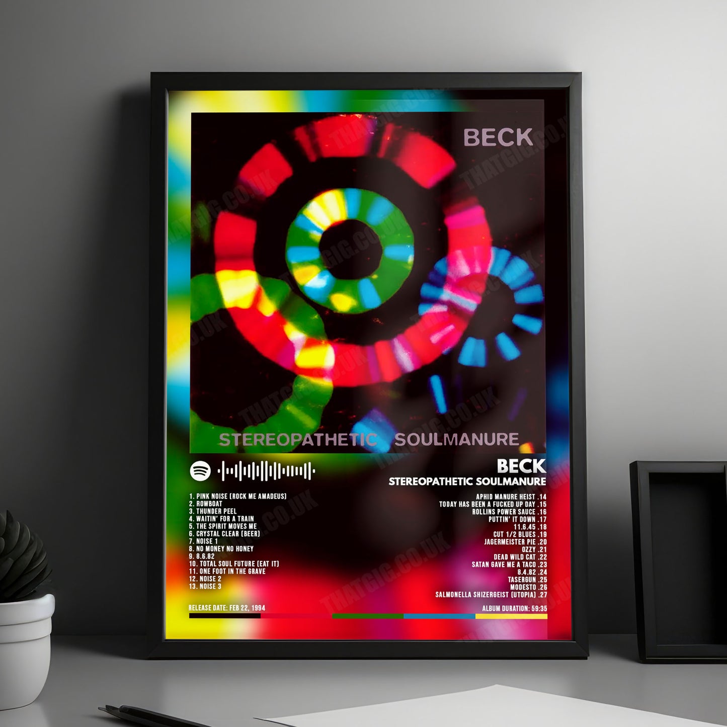 Beck "Stereopathetic Soulmanure" Album Cover Poster - with Complete Tracklist