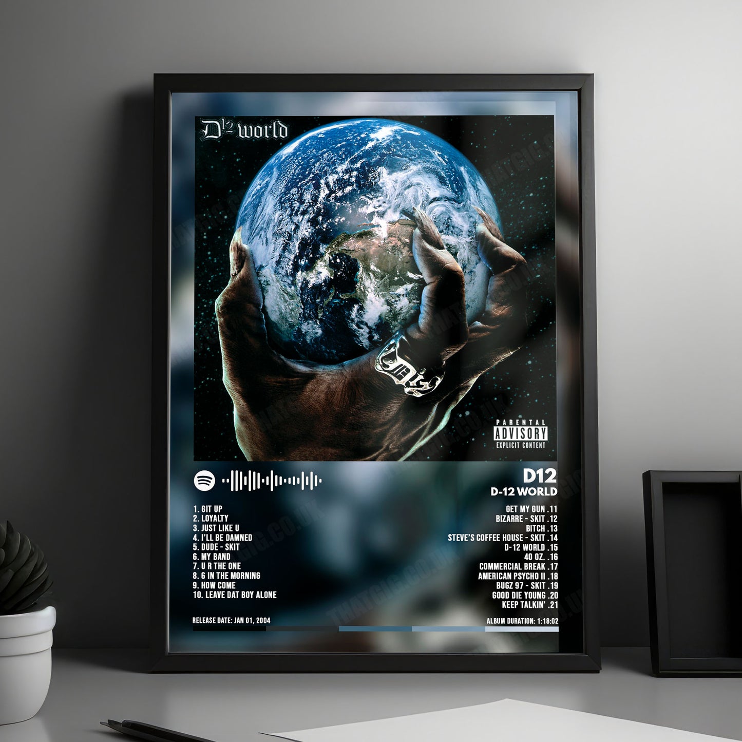 D12 "D12 World" Album Cover Poster - with Complete Tracklist