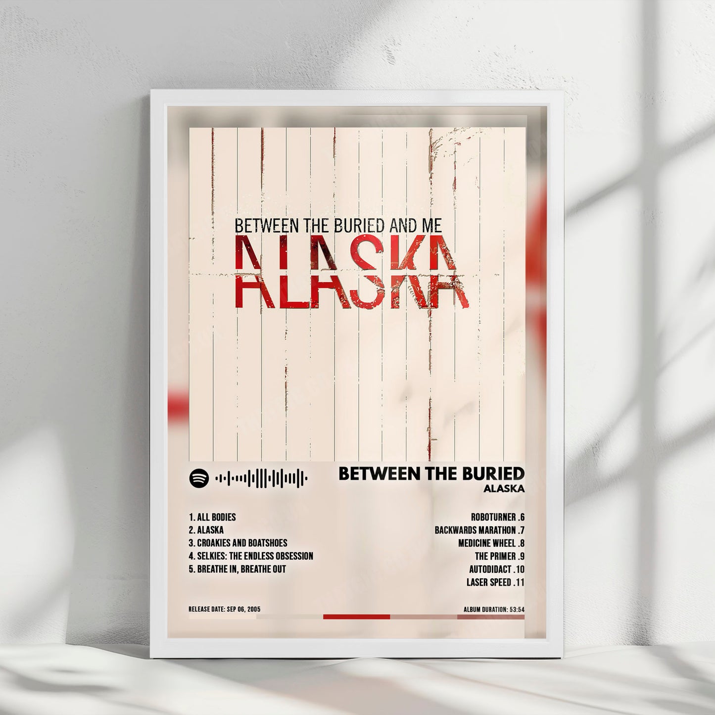 Between the Buried and Me "Alaska" Album Cover Poster - with Complete Tracklist