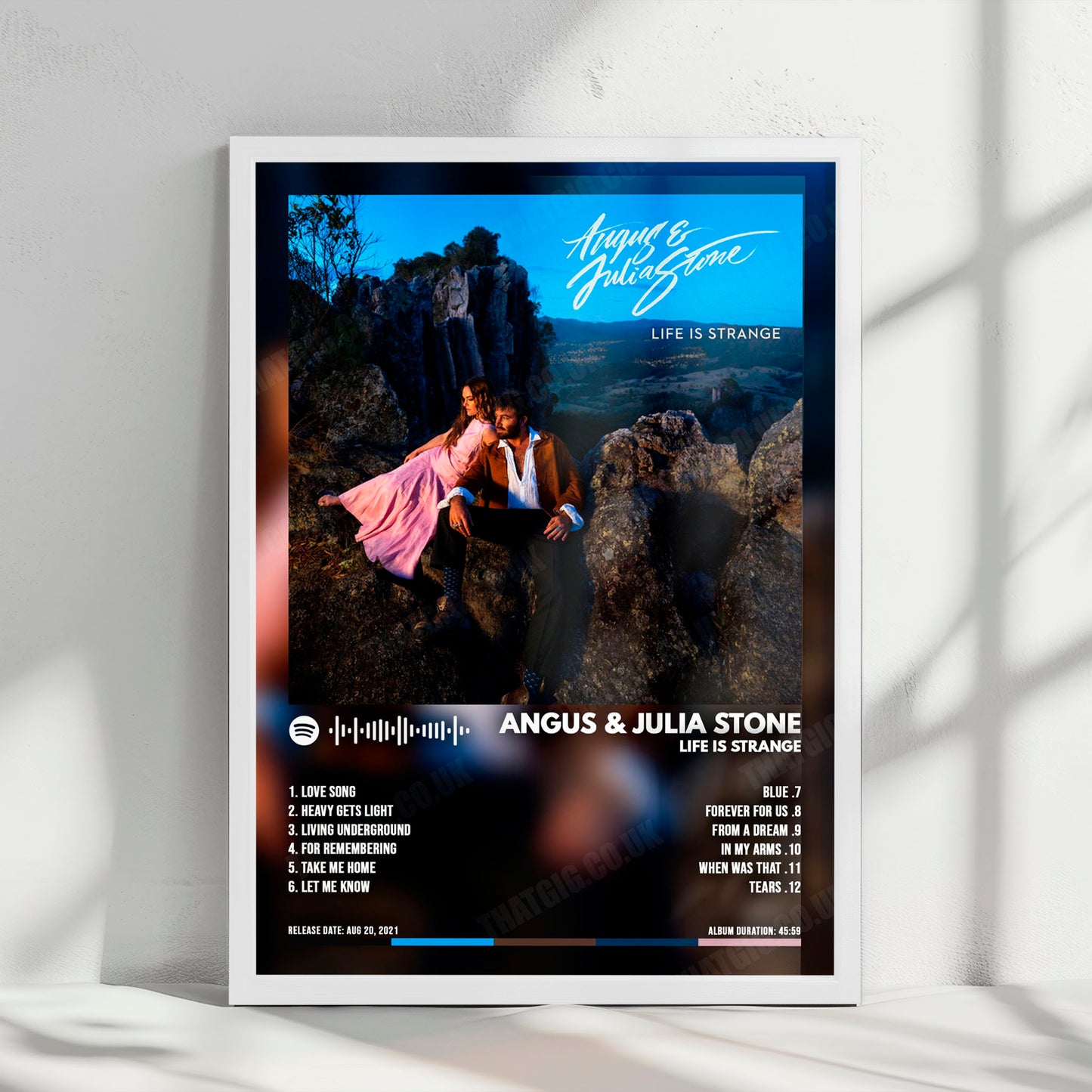 Angus & Julia Stone "Life Is Strange" Album Cover Poster - with Complete Tracklist