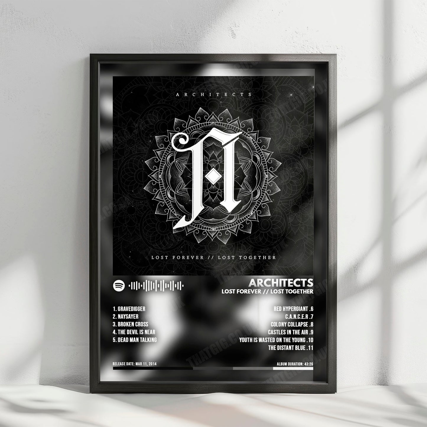 Architects "Lost Forever Lost Together" Album Cover Poster - with Complete Tracklist