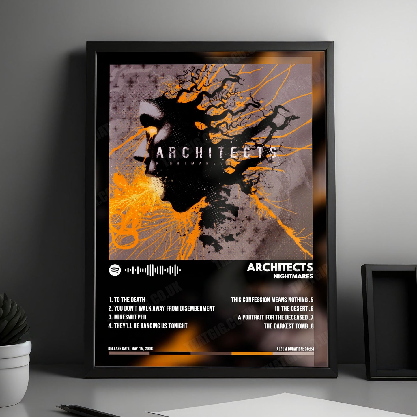 Architects "Nightmares" Album Cover Poster - with Complete Tracklist