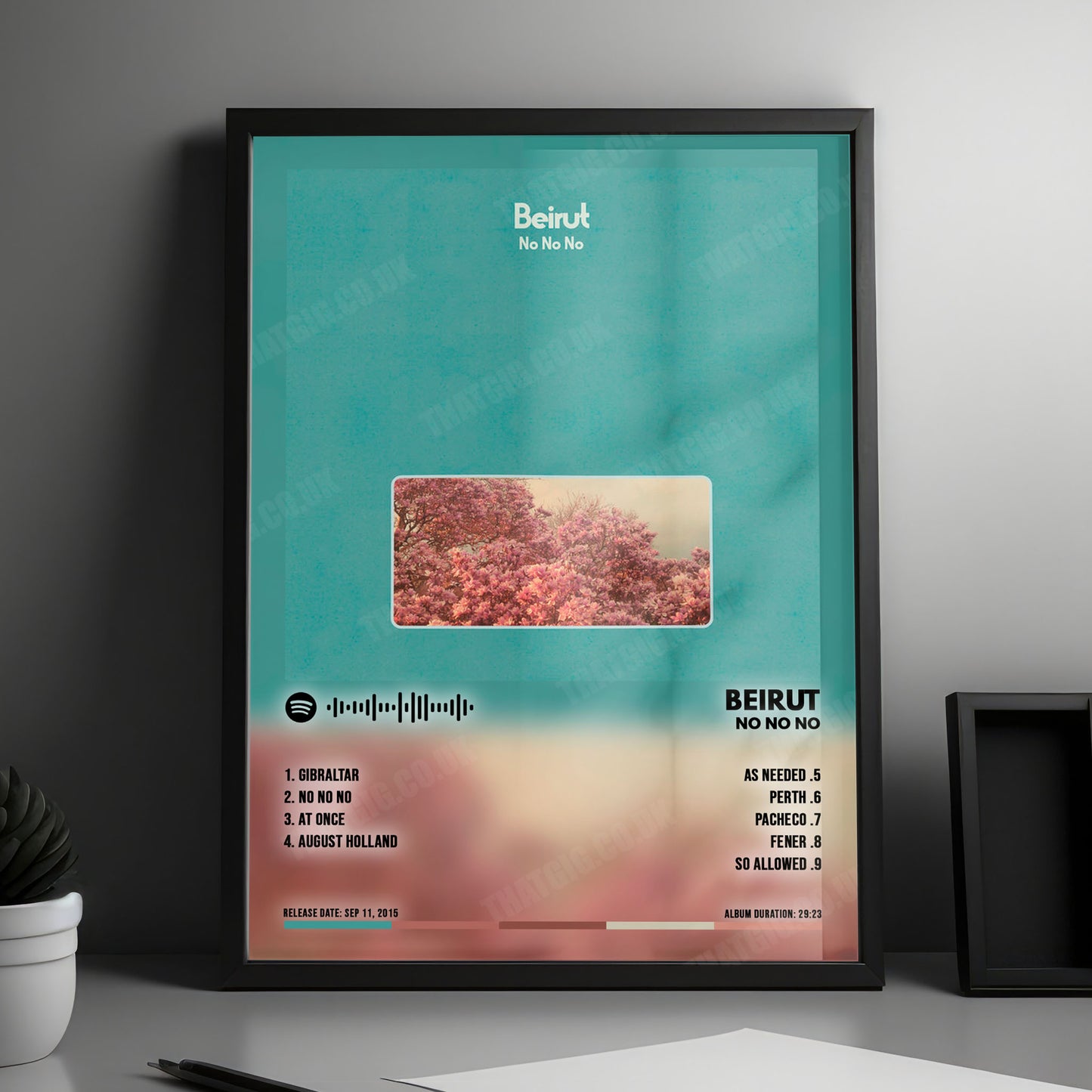 Beirut "No No No" Album Cover Poster - with Complete Tracklist