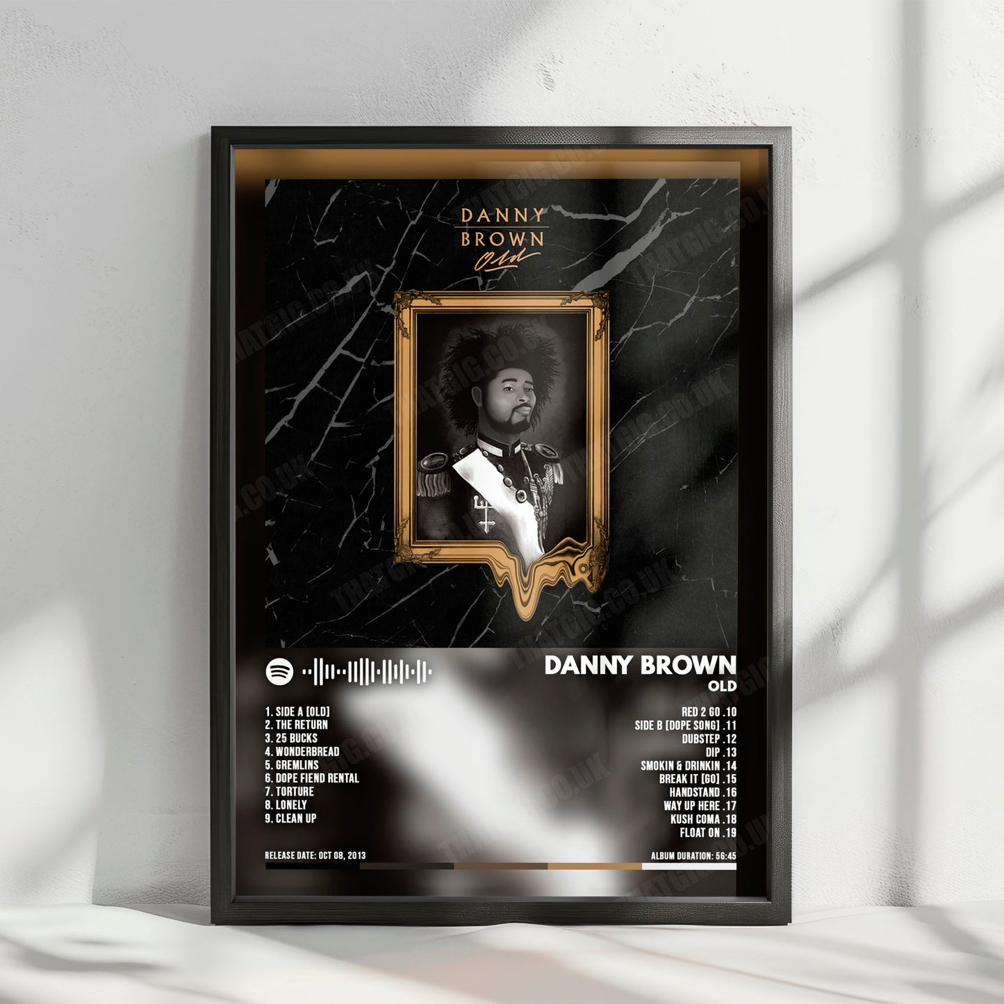 Danny Brown "Old" Album Cover Poster - with Complete Tracklist