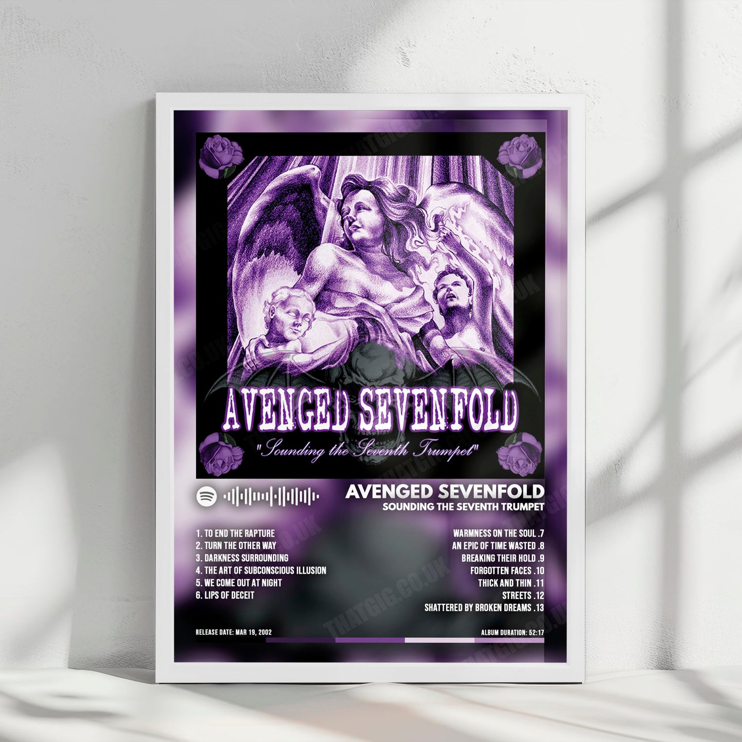 Avenged Sevenfold "Sounding The Seventh Trumpet" Album Cover Poster - with Complete Tracklist