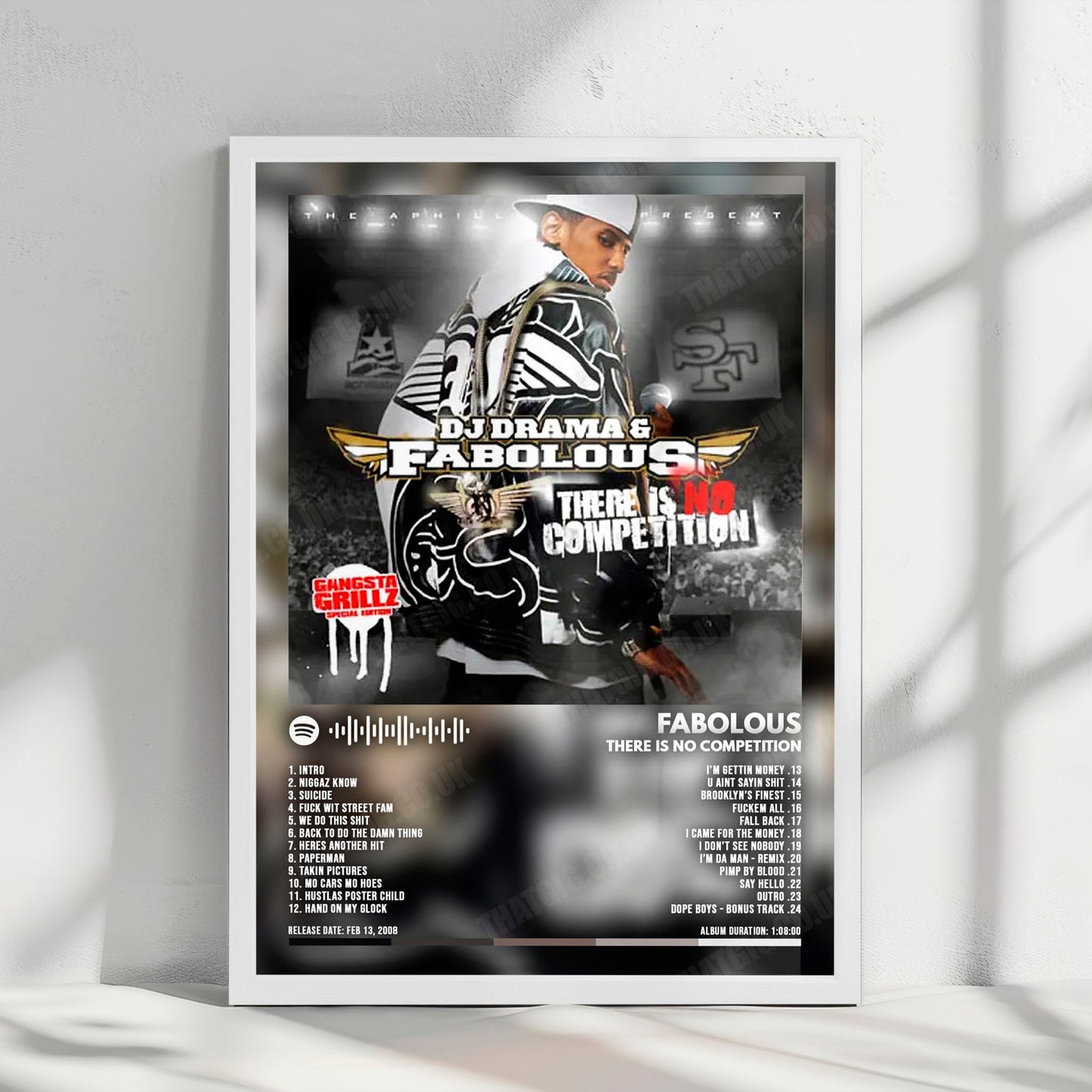 Fabolous "There Is No Competition" Album Cover Poster - with Complete Tracklist