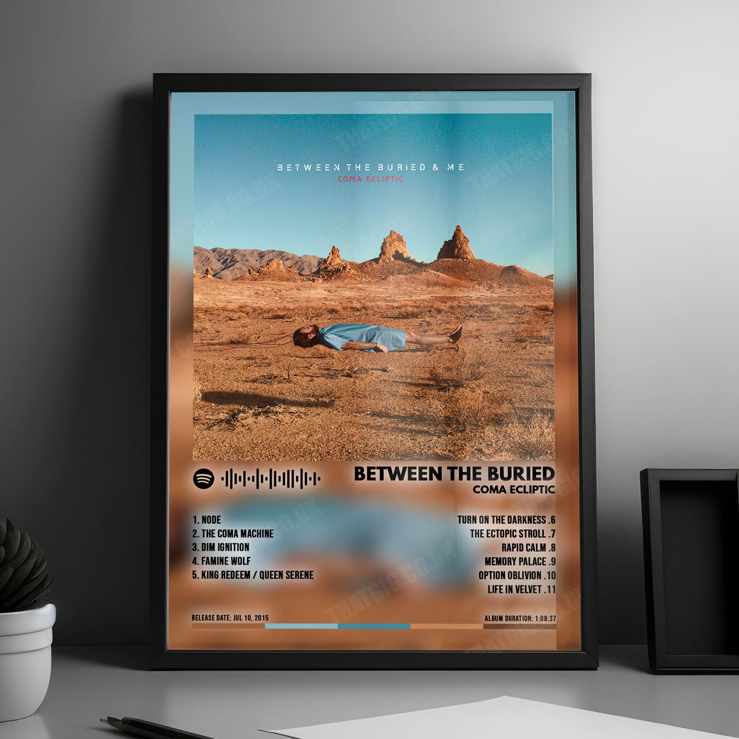 Between the Buried and Me "Coma Ecliptic" Album Cover Poster - with Complete Tracklist