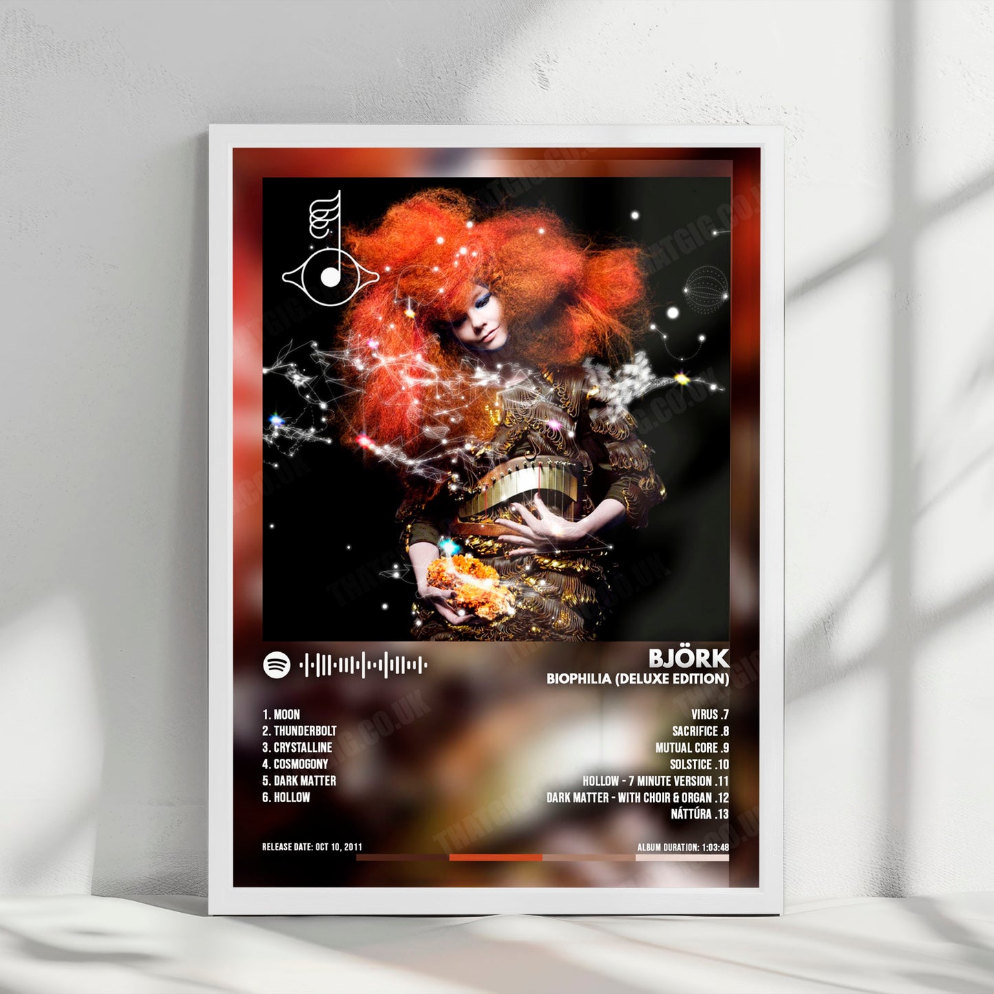 Björk "Biophilia (Deluxe Edition)" Album Cover Poster - with Complete Tracklist