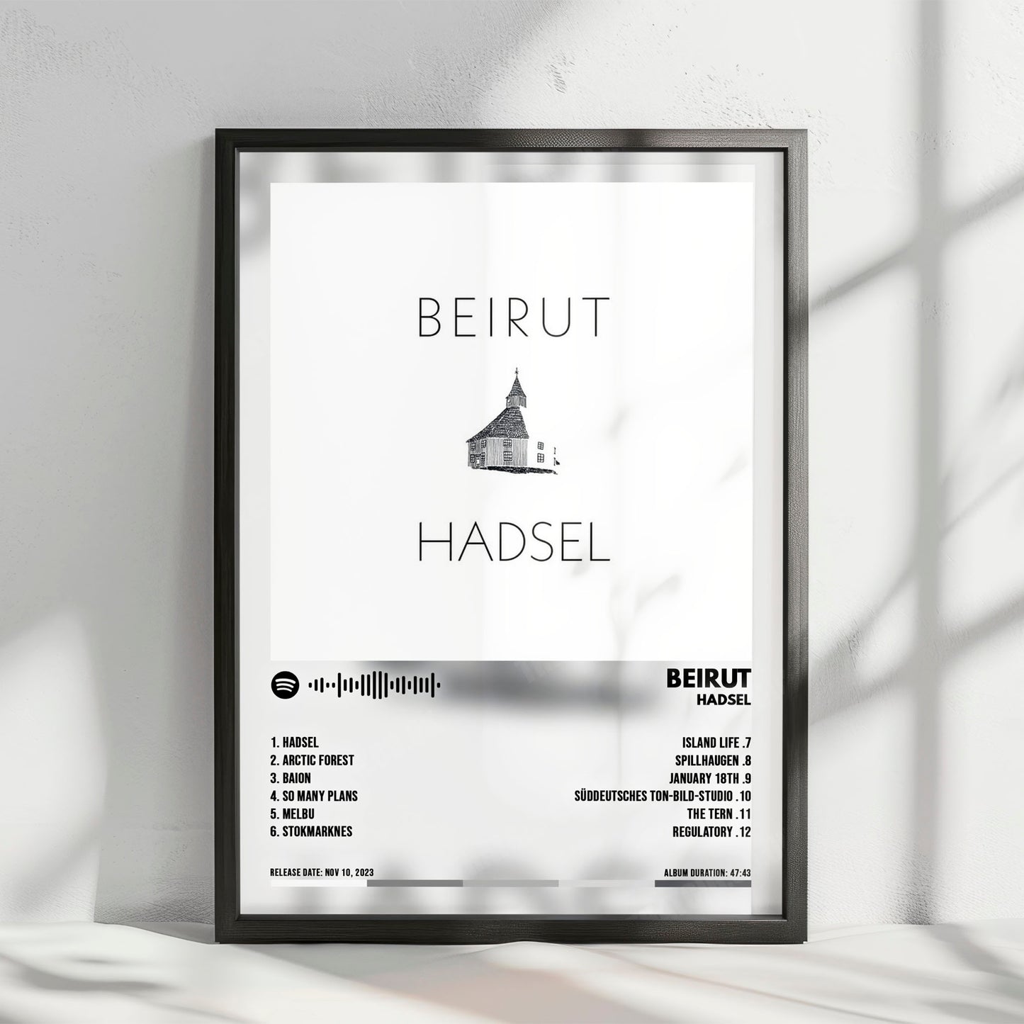 Beirut "Hadsel" Album Cover Poster - with Complete Tracklist