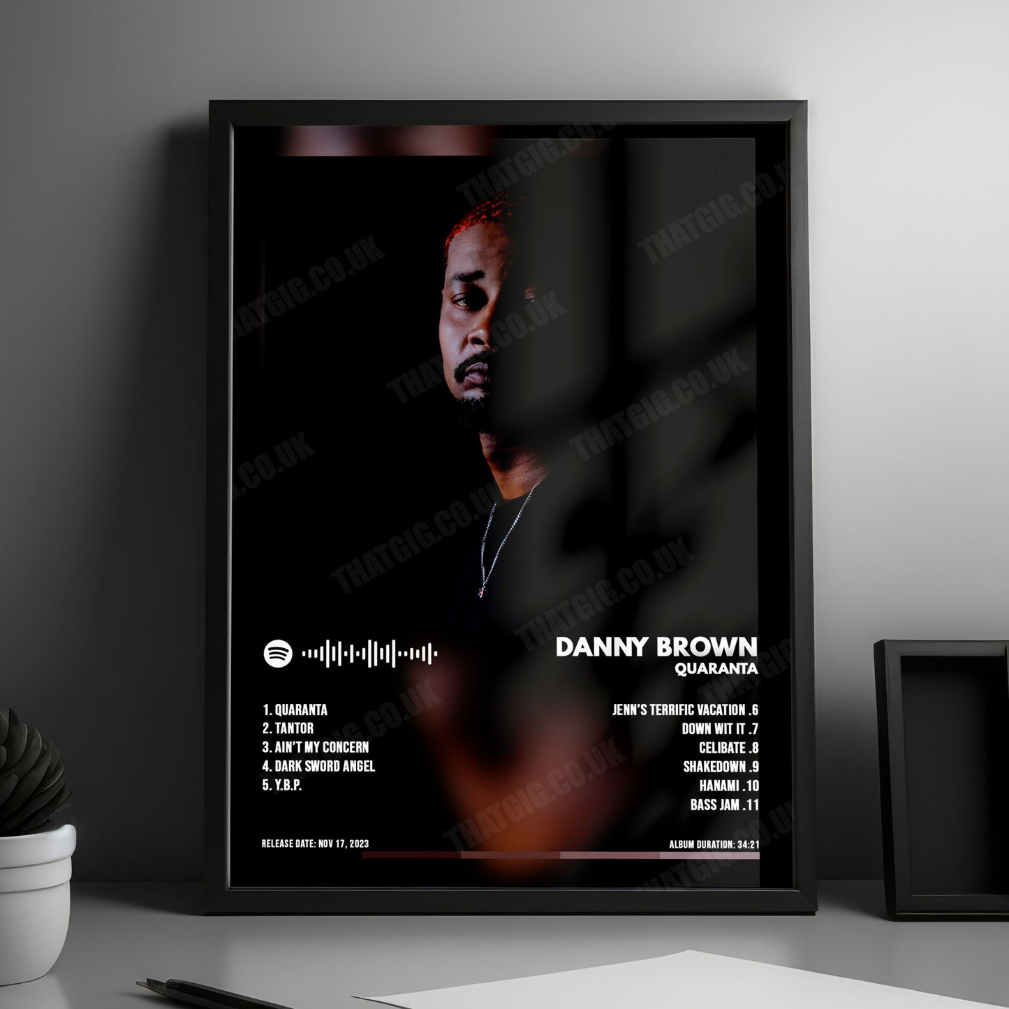 Danny Brown "Quaranta" Album Cover Poster - with Complete Tracklist