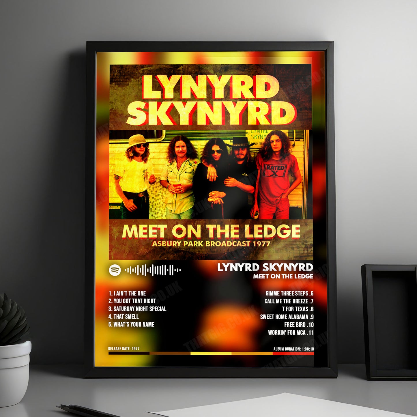 Lynyrd Skynyrd "Meet On The Ledge" Album Cover Poster - with Complete Tracklist