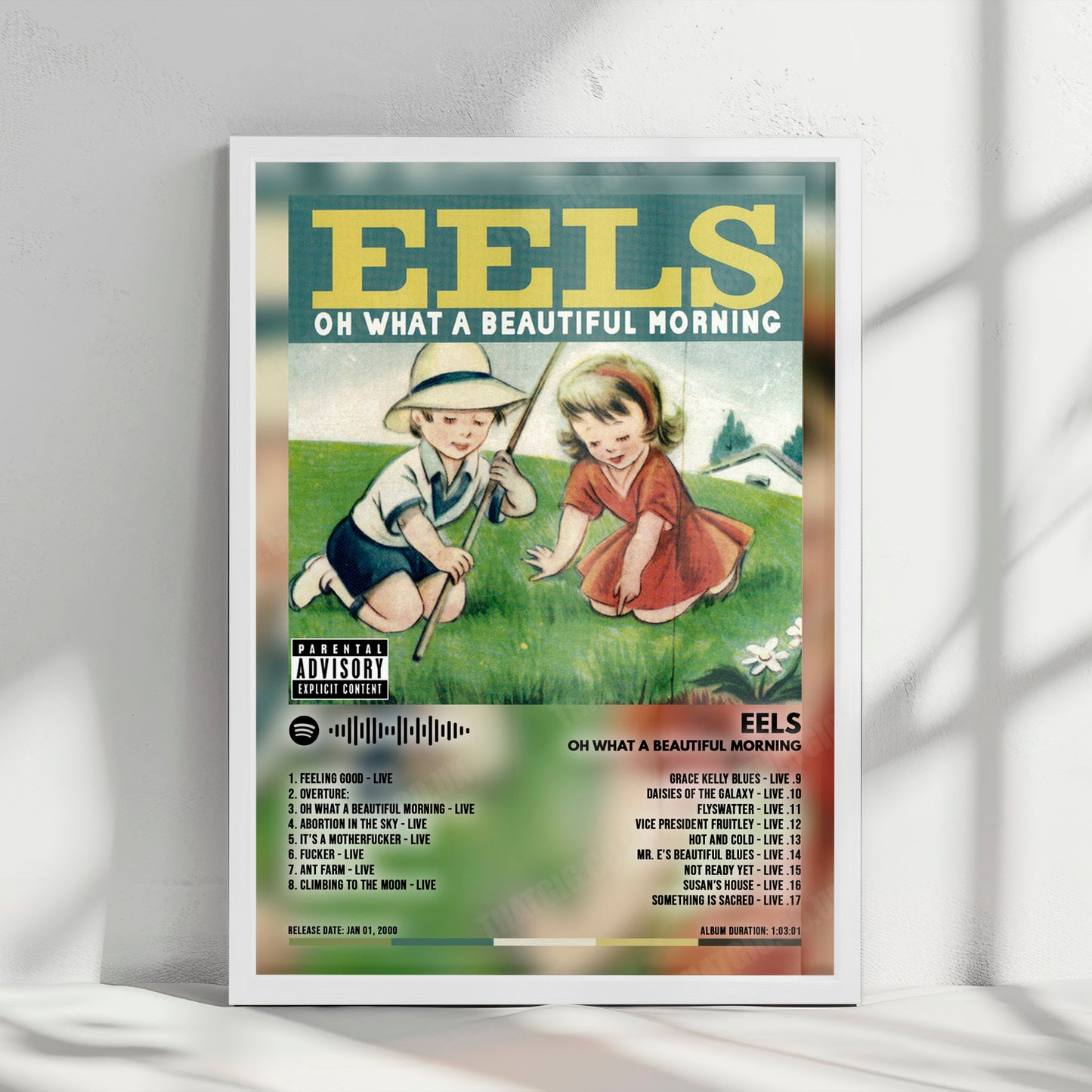 Eels "Oh What A Beautiful Morning" Album Cover Poster - with Complete Tracklist