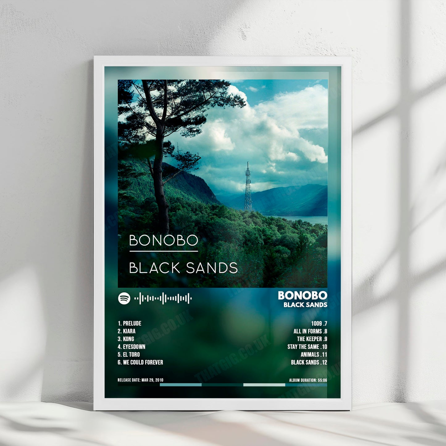 Bonobo "Black Sands" Album Cover Poster - with Complete Tracklist
