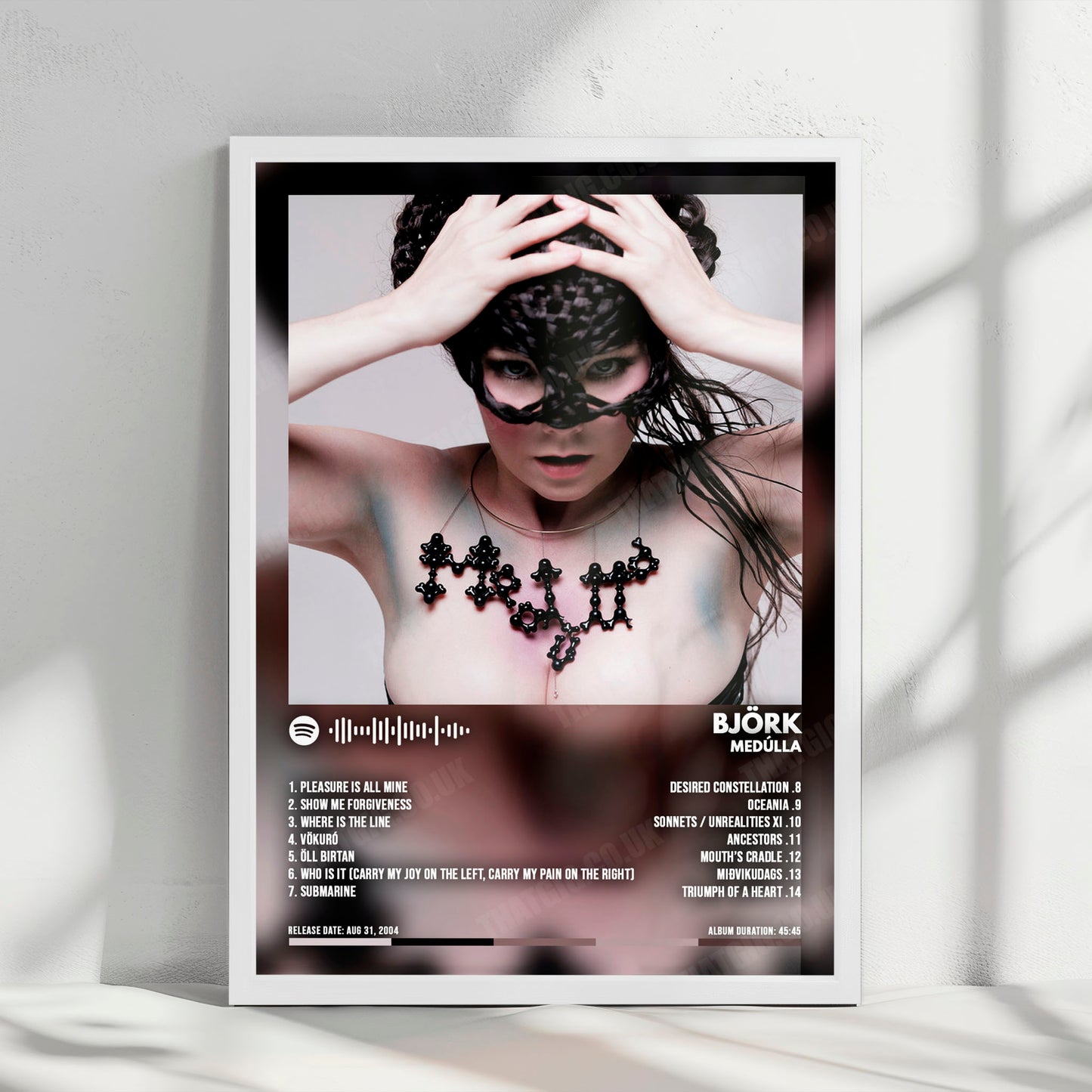 Björk "Medúlla" Album Cover Poster - with Complete Tracklist