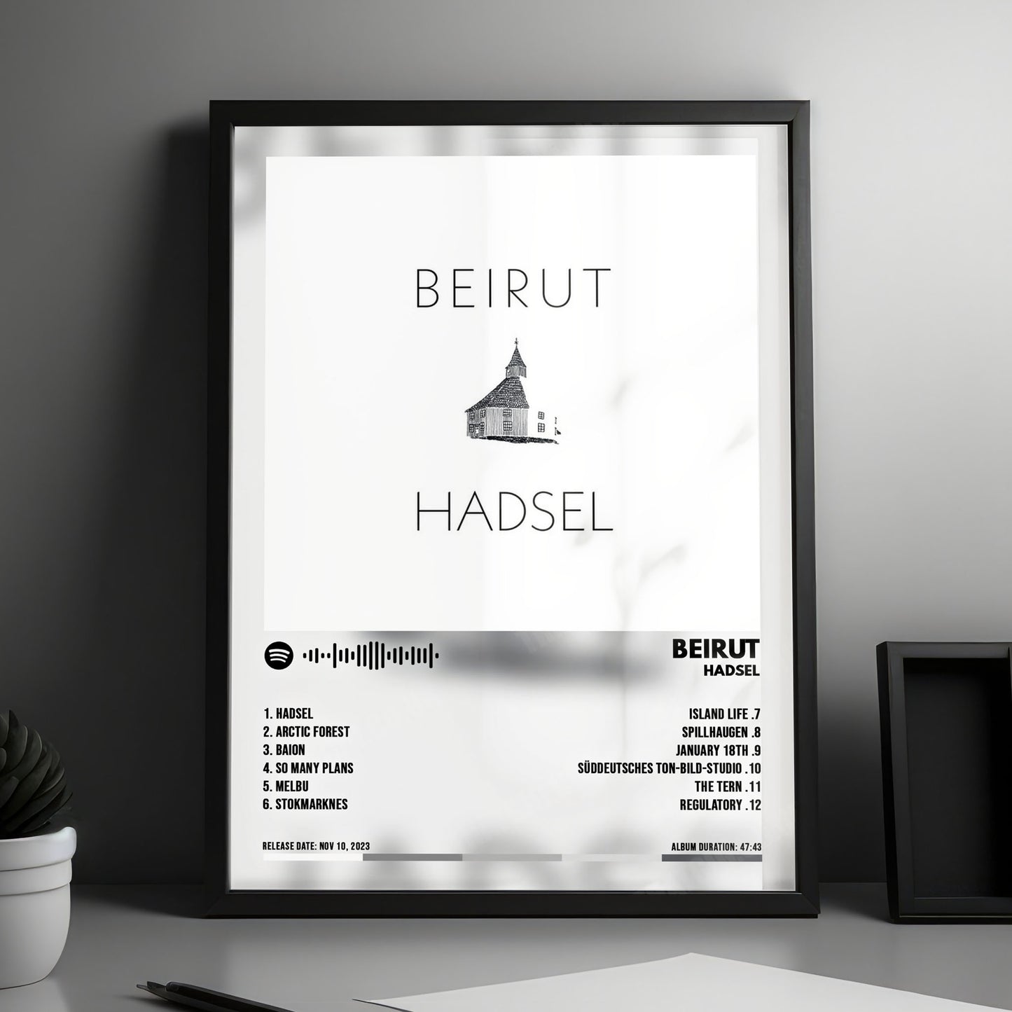 Beirut "Hadsel" Album Cover Poster - with Complete Tracklist