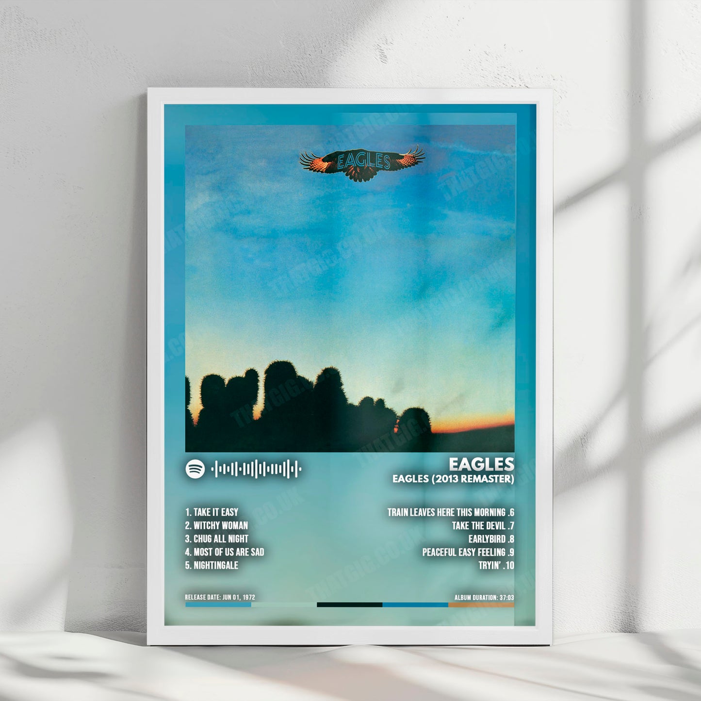Eagles "Eagles (2013 Remaster)" Album Cover Poster - with Complete Tracklist