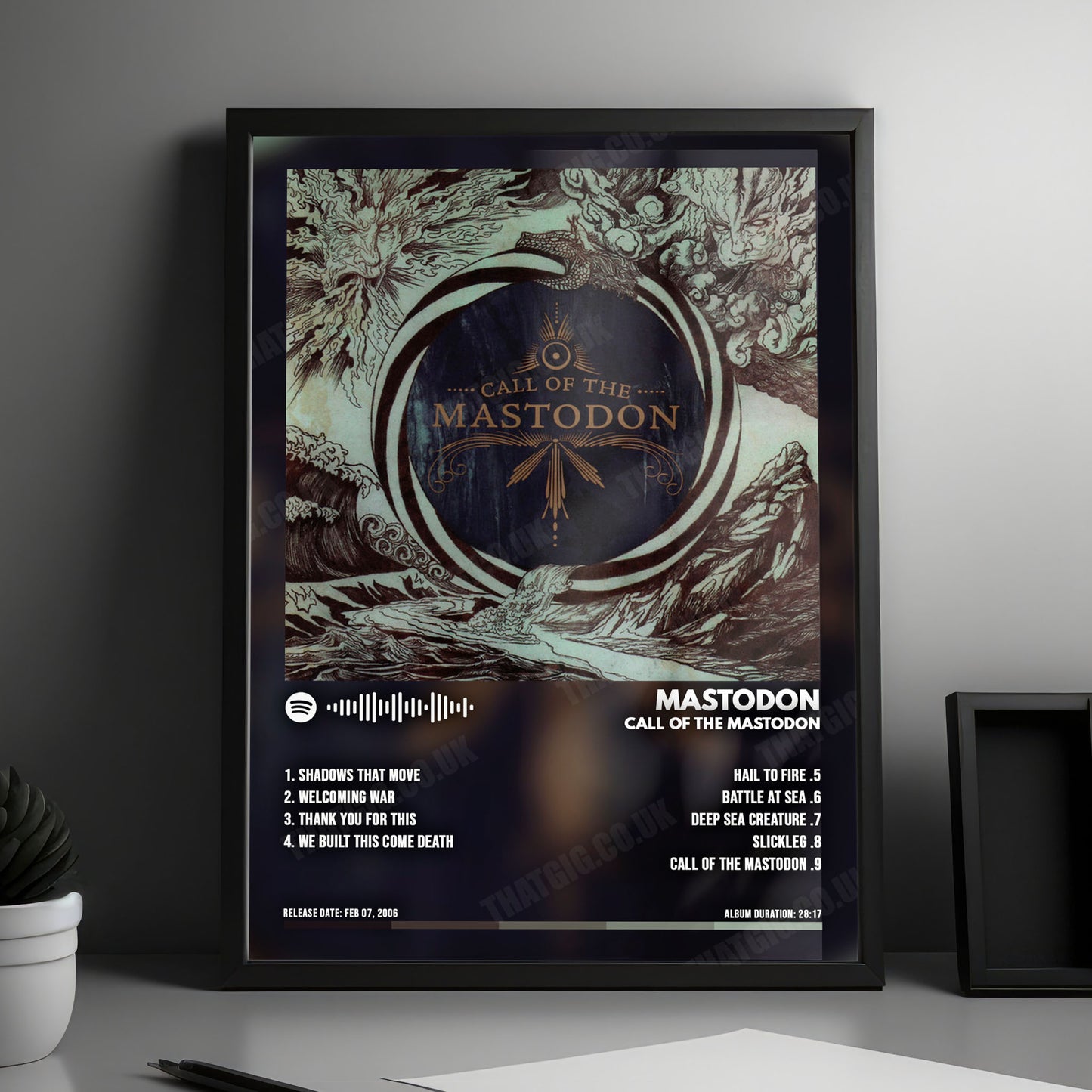 Mastodon "Call of the Mastodon" Album Cover Poster - with Complete Tracklist