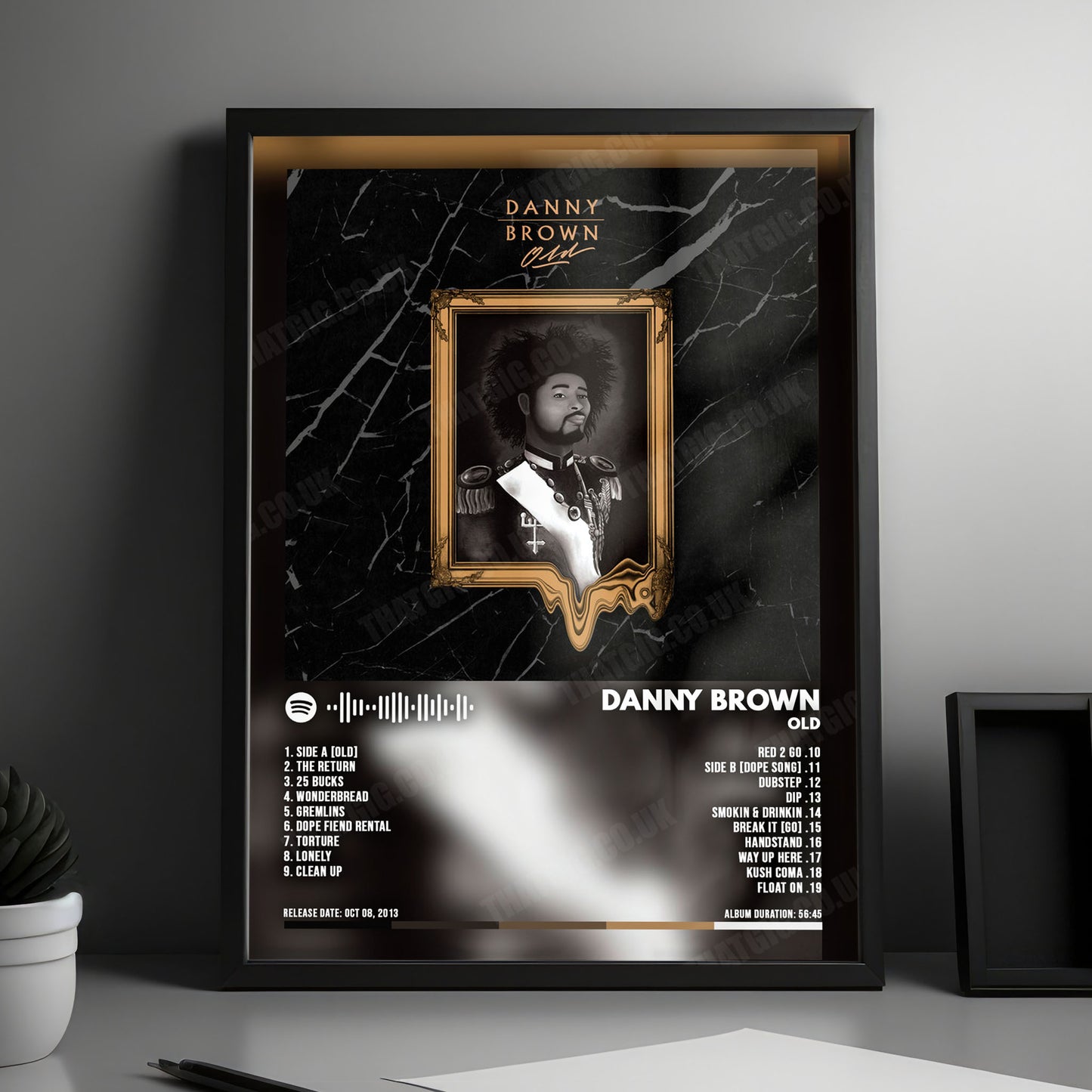 Danny Brown "Old" Album Cover Poster - with Complete Tracklist
