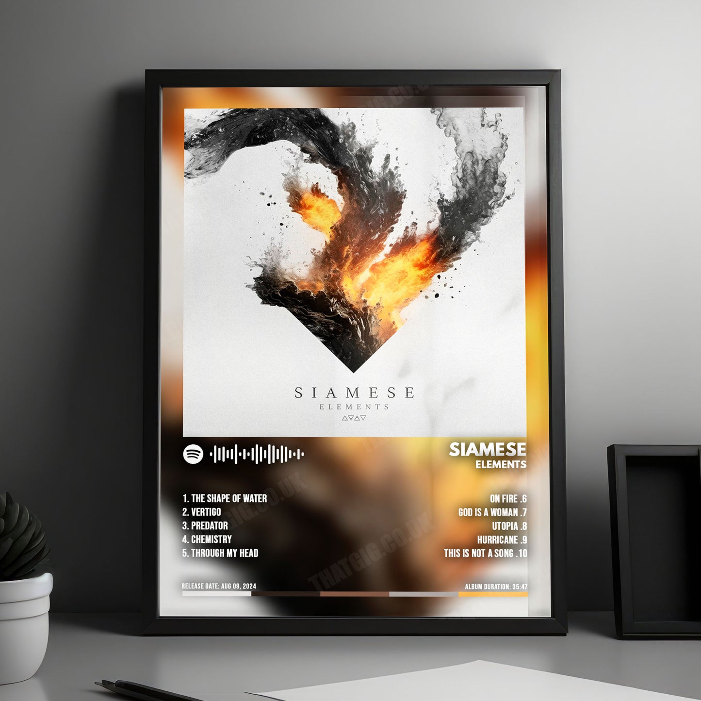 Siamese "Elements" Album Cover Poster - with Complete Tracklist