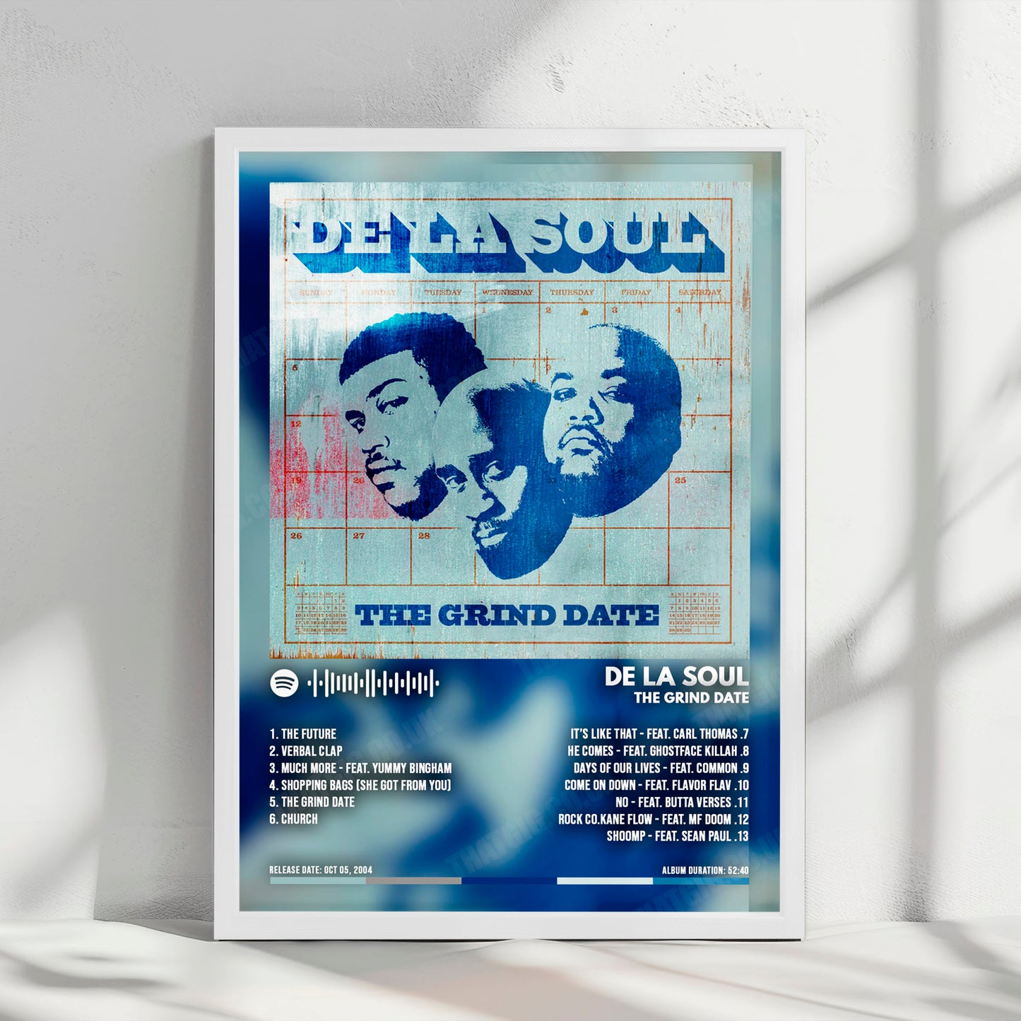 De La Soul "The Grind Date" Album Cover Poster - with Complete Tracklist