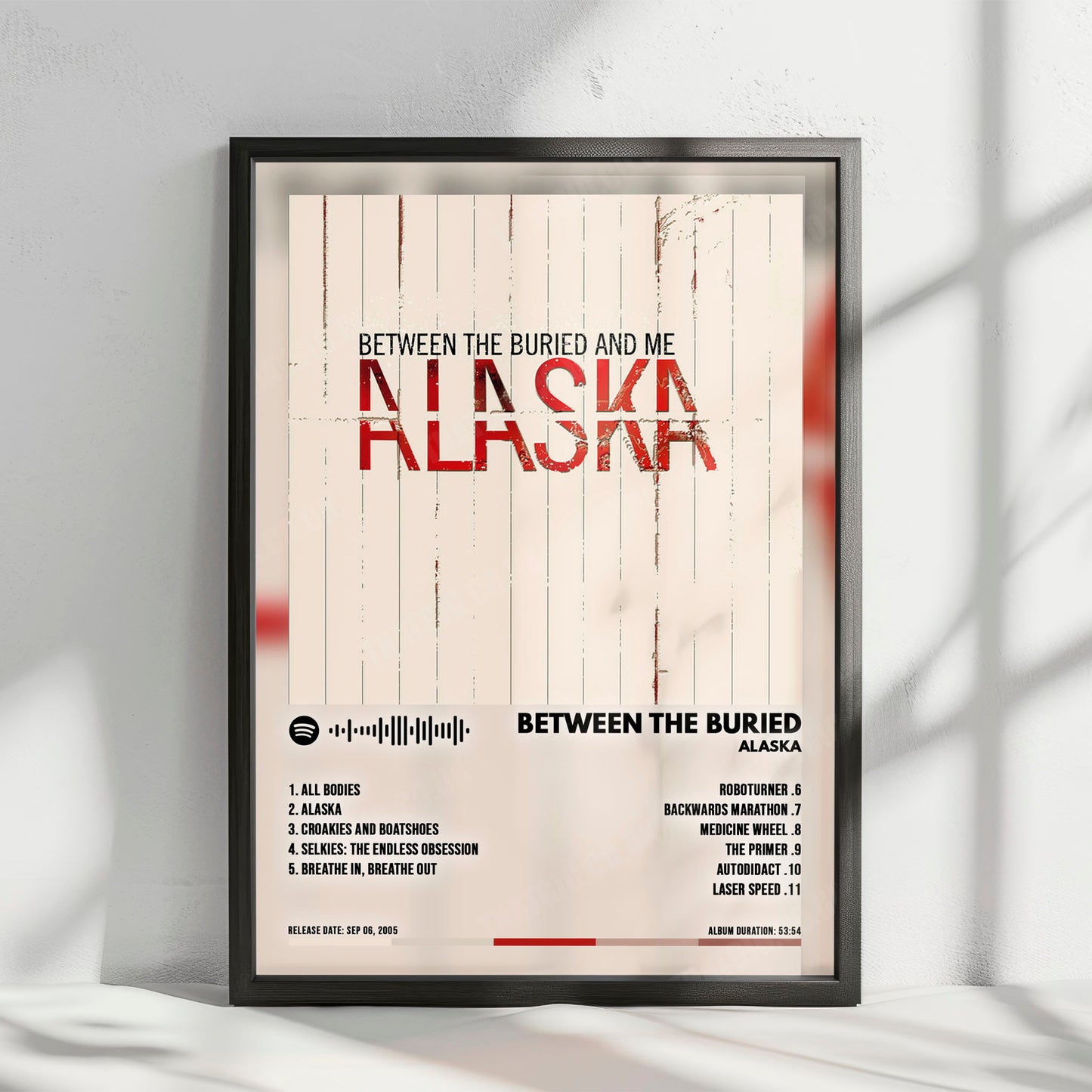 Between the Buried and Me "Alaska" Album Cover Poster - with Complete Tracklist