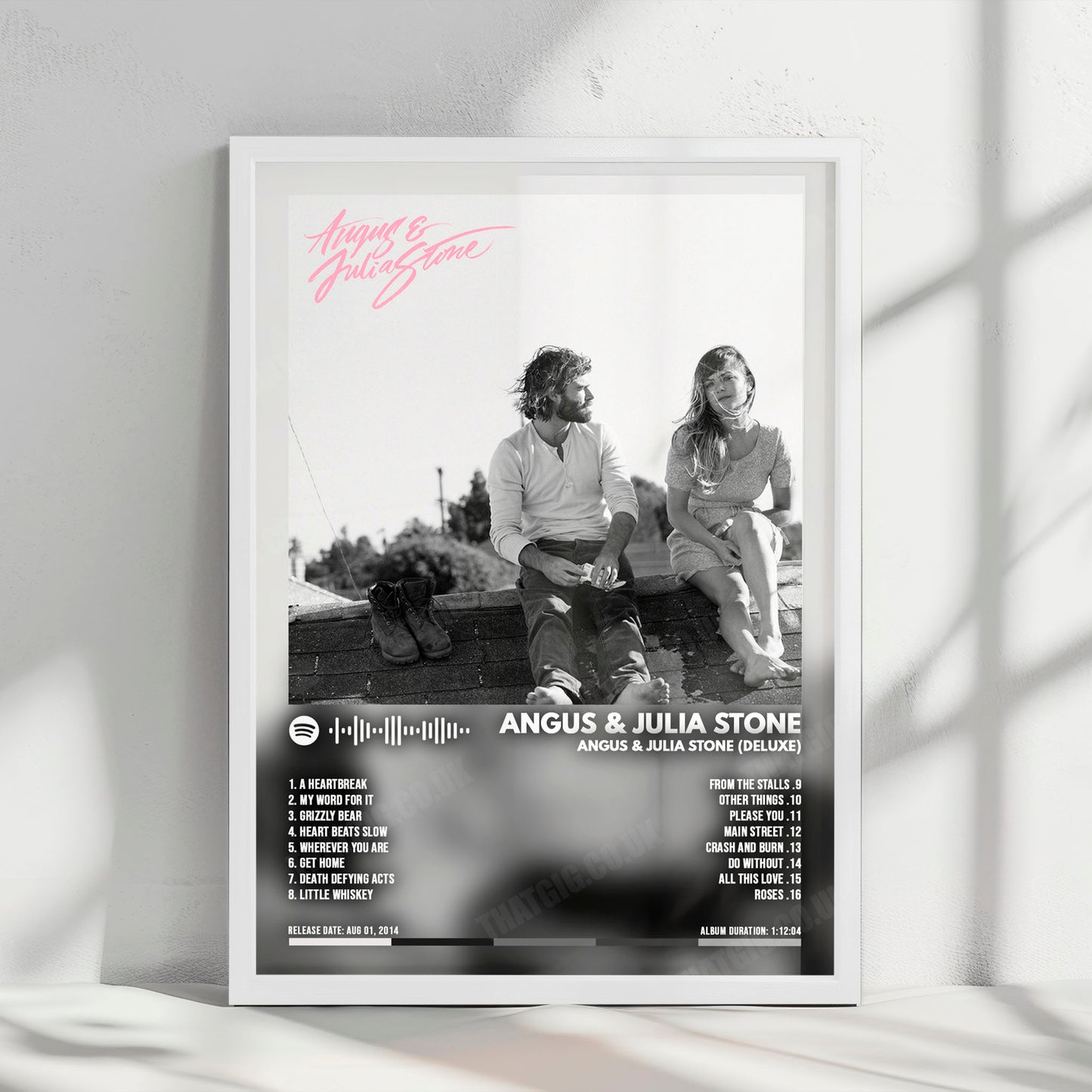 Angus & Julia Stone "Angus & Julia Stone (Deluxe)" Album Cover Poster - with Complete Tracklist