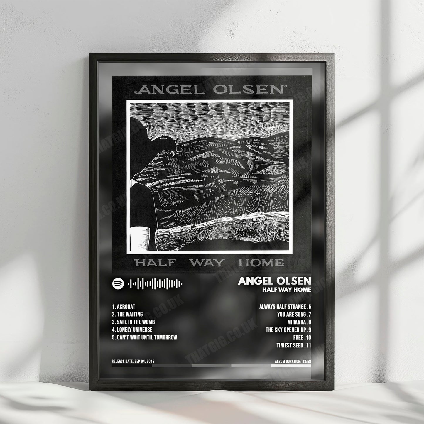 Angel Olsen "Half Way Home" Album Cover Poster - with Complete Tracklist