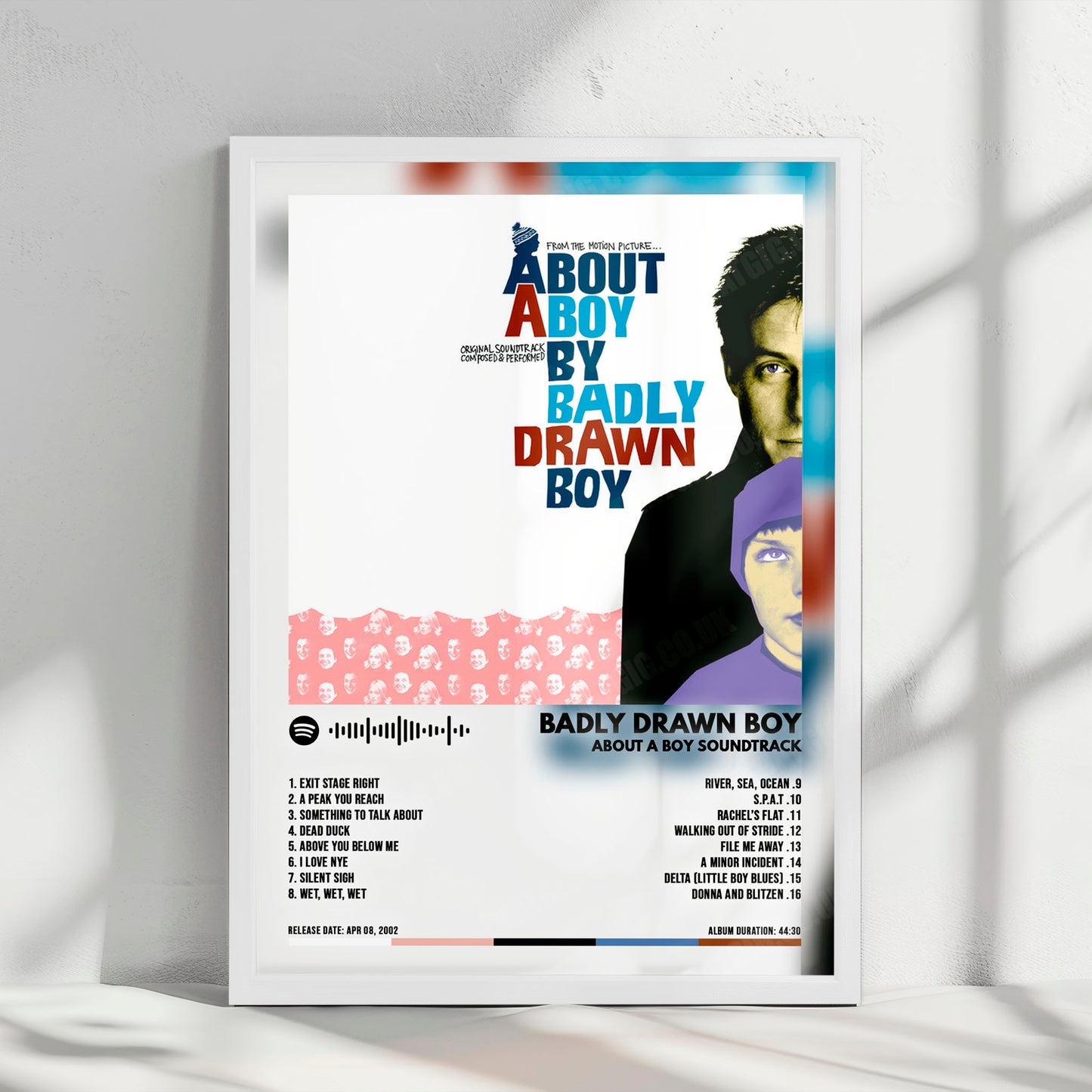Badly Drawn Boy "About A Boy Soundtrack" Album Cover Poster - with Complete Tracklist