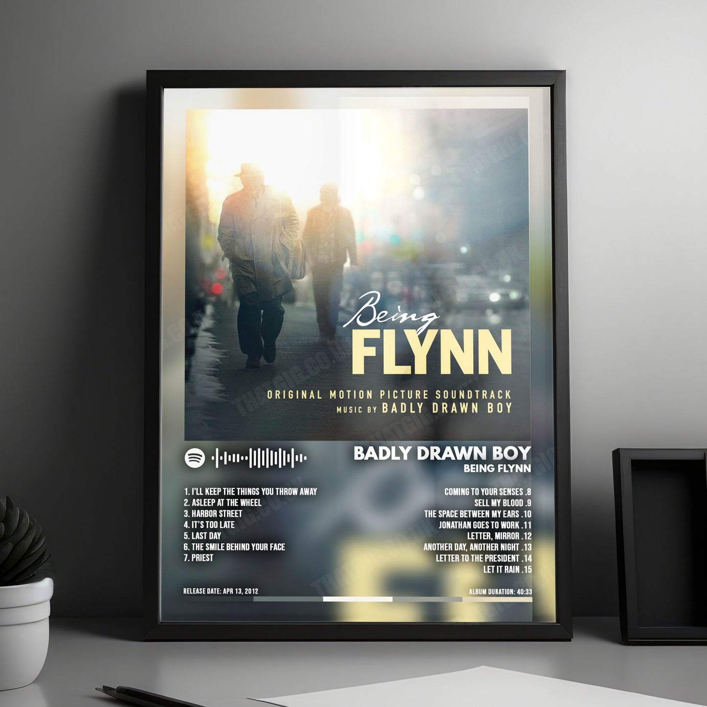 Badly Drawn Boy "Being Flynn" Album Cover Poster - with Complete Tracklist