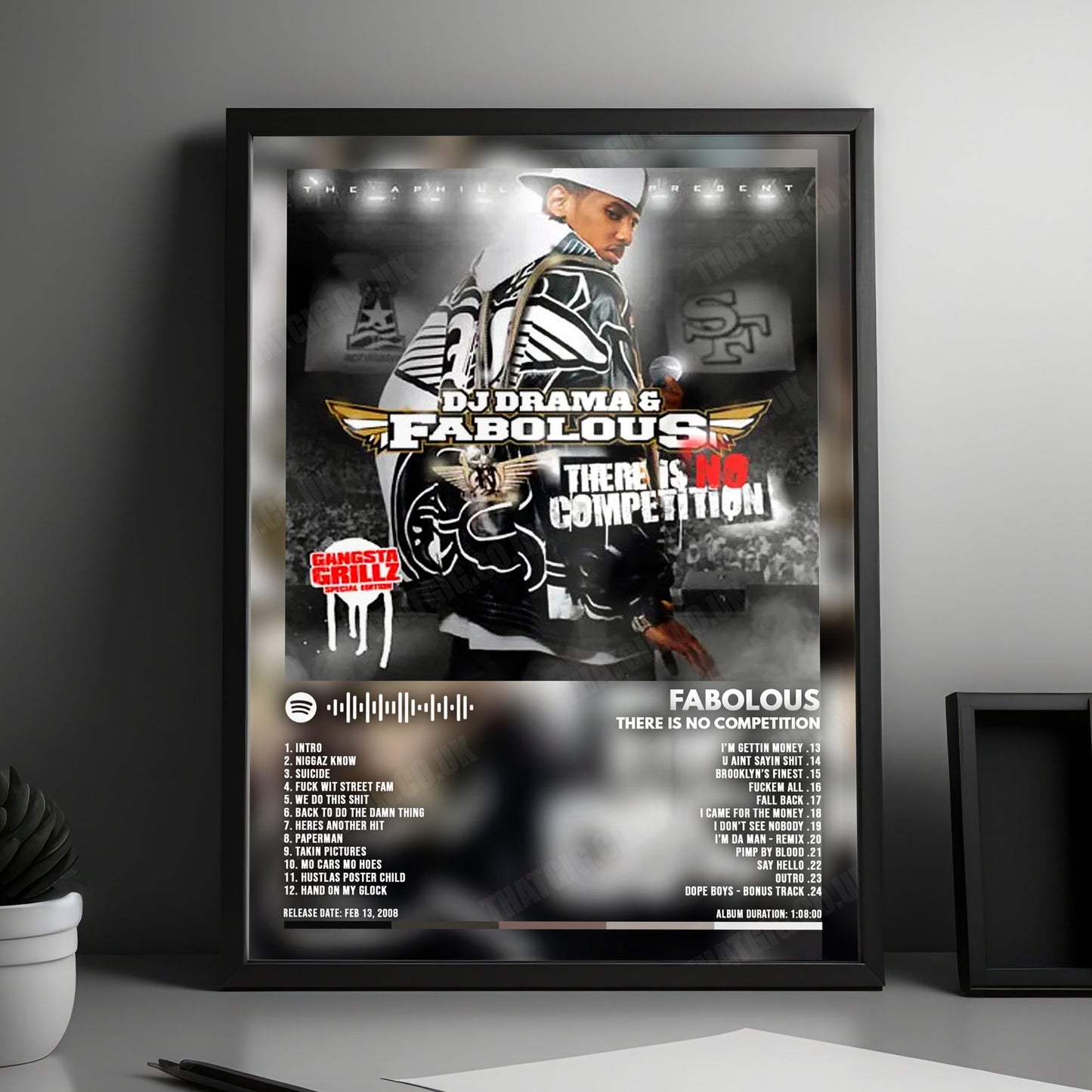Fabolous "There Is No Competition" Album Cover Poster - with Complete Tracklist