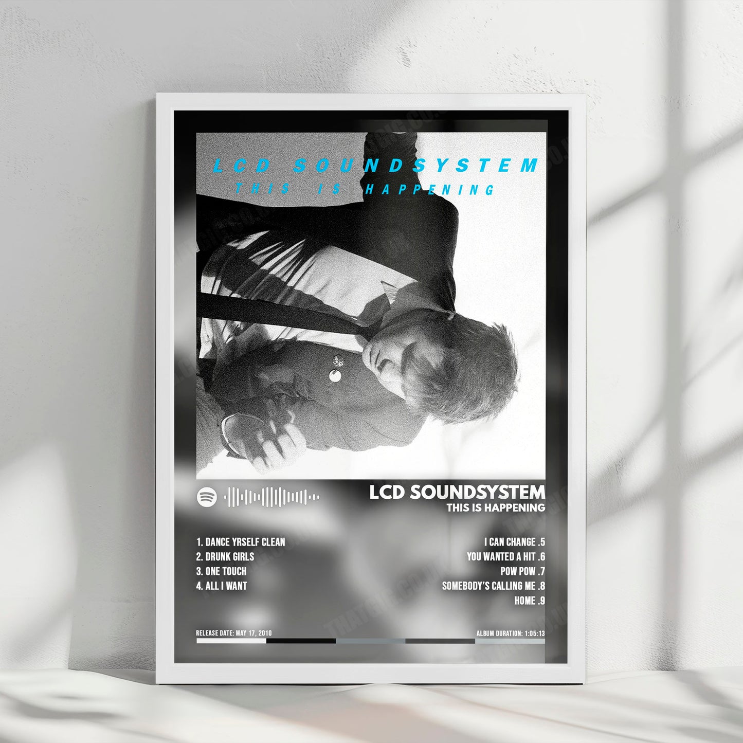 LCD Soundsystem "This Is Happening" Album Cover Poster - with Complete Tracklist