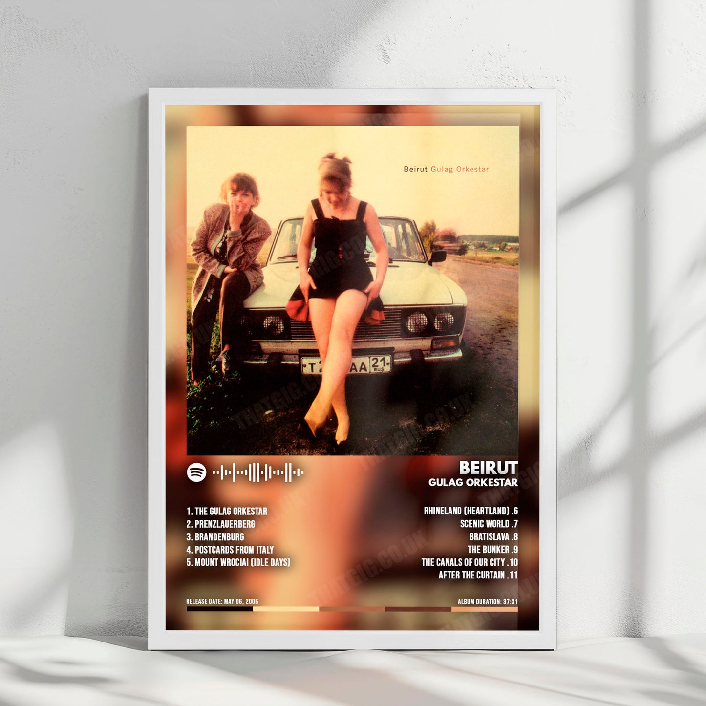 Beirut "Gulag Orkestar" Album Cover Poster - with Complete Tracklist
