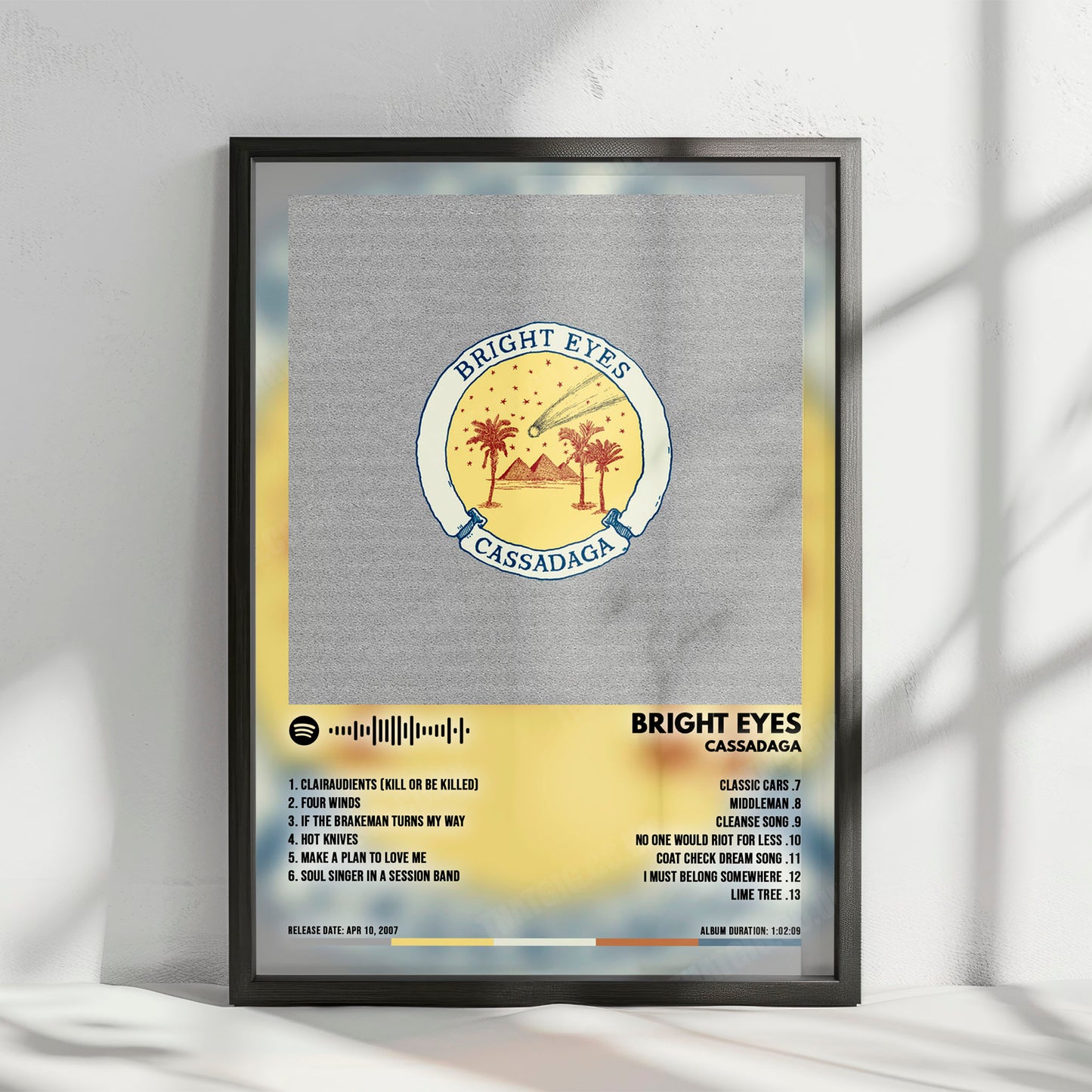 Bright Eyes "Cassadaga" Album Cover Poster - with Complete Tracklist