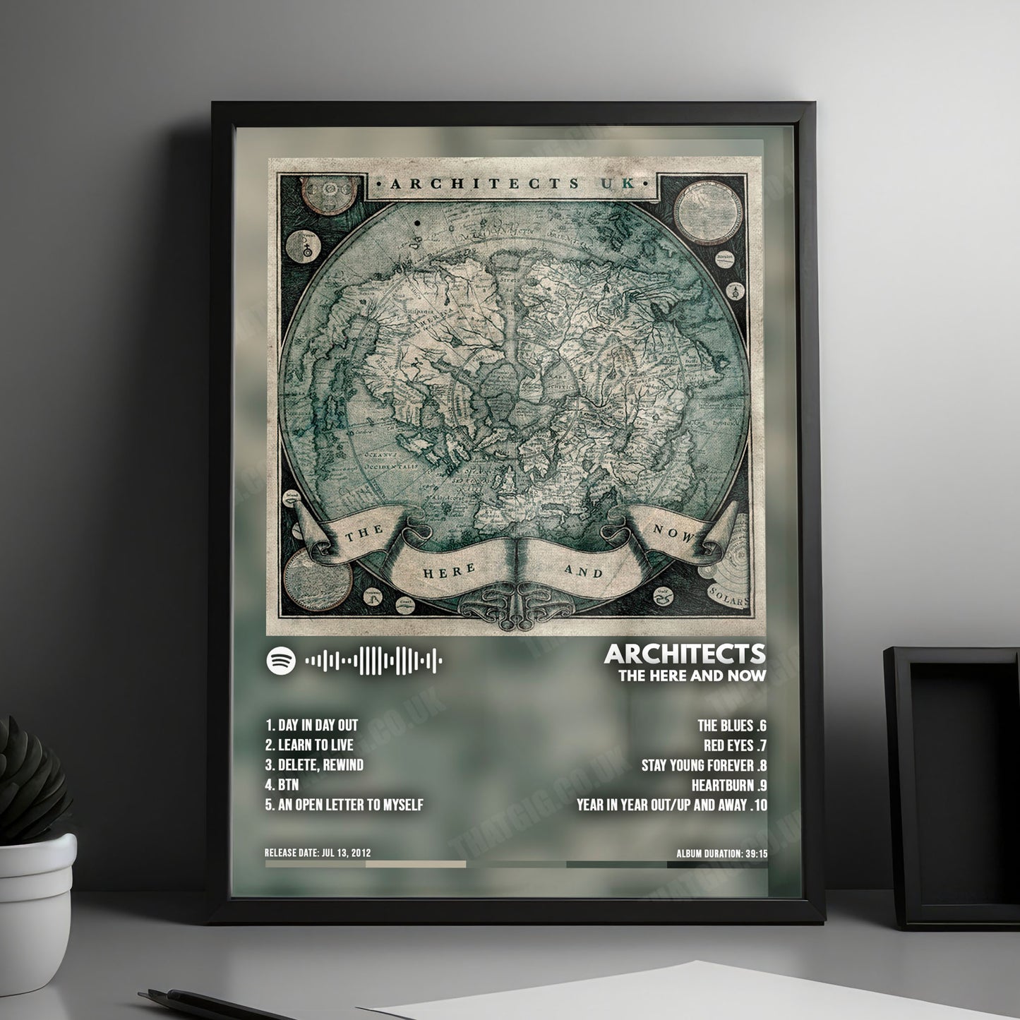 Architects "The Here and Now" Album Cover Poster - with Complete Tracklist